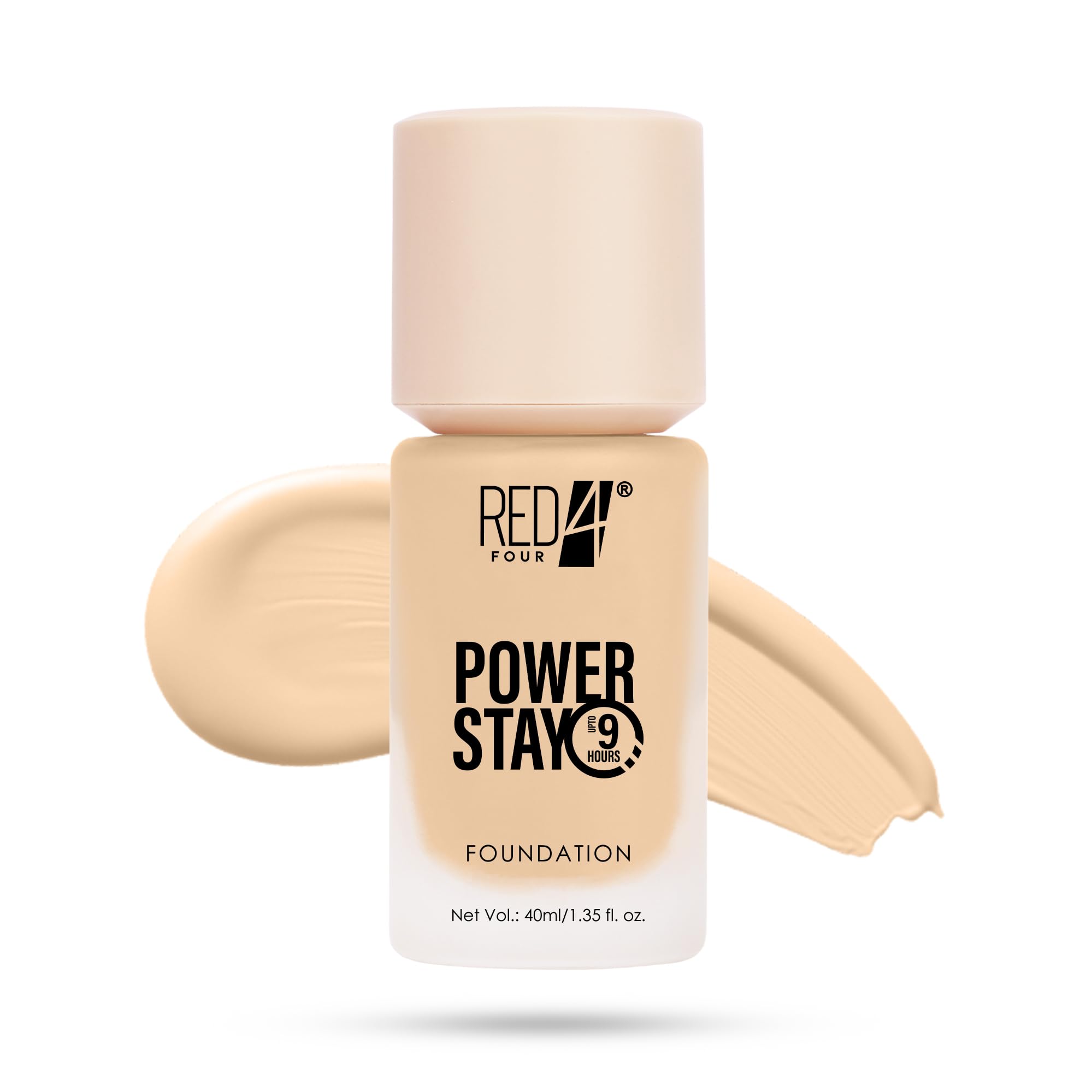 Red 4 Power Stay Lightweight Foundation | Up To 9 Hours Long Lasting | Oil Free | Full Coverage Foundation For All Skin Types (S