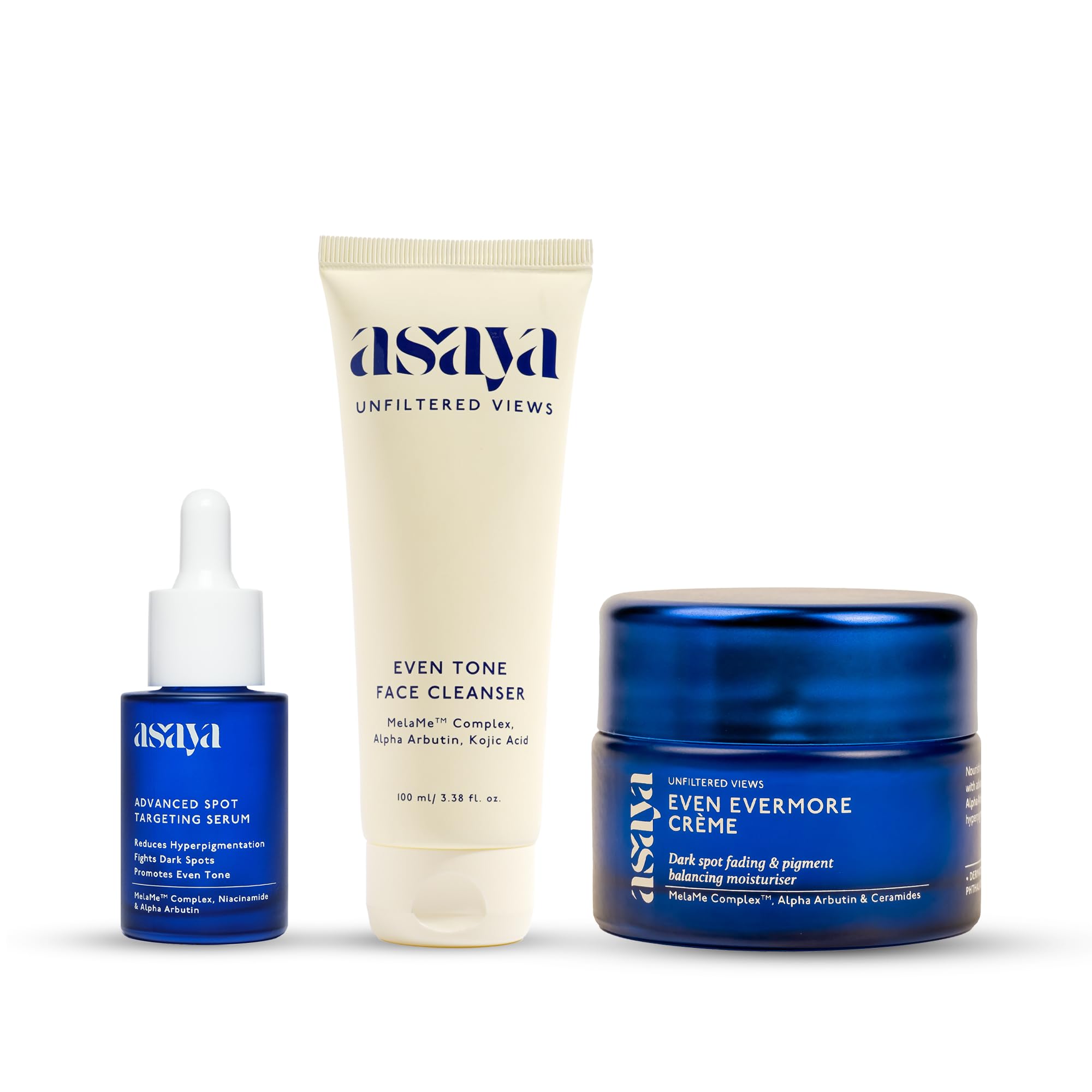 Asaya Depigmentation Set Of 3 Dark Spot Removal Face Wash, Dark Spot Correcting Serum & Pigmentation Cream | Face Wash, Anti Pig