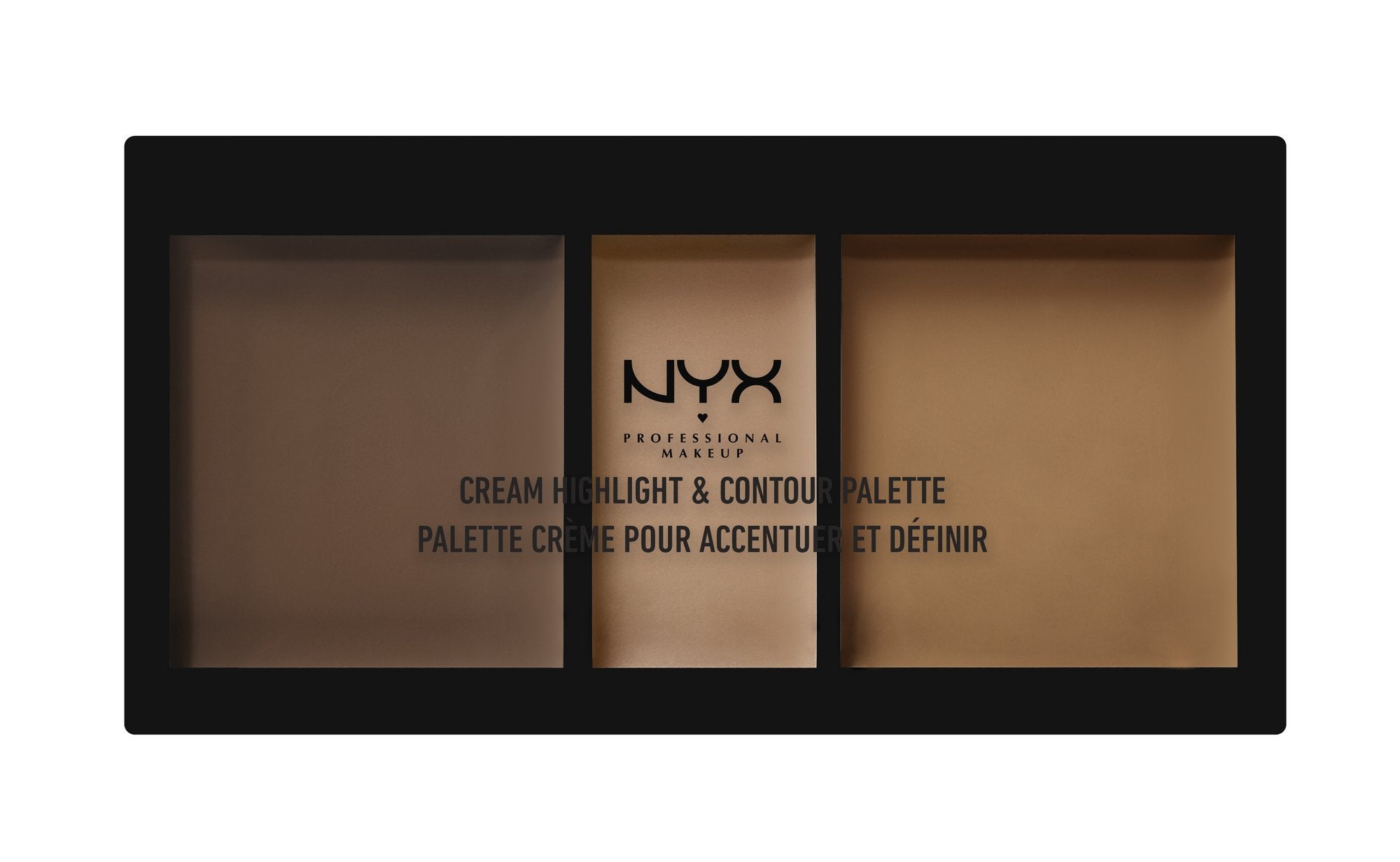 Nyx Professional Makeup Cream Highlight & Contour Palette, Deep, 038 Ounce (Chcp03)
