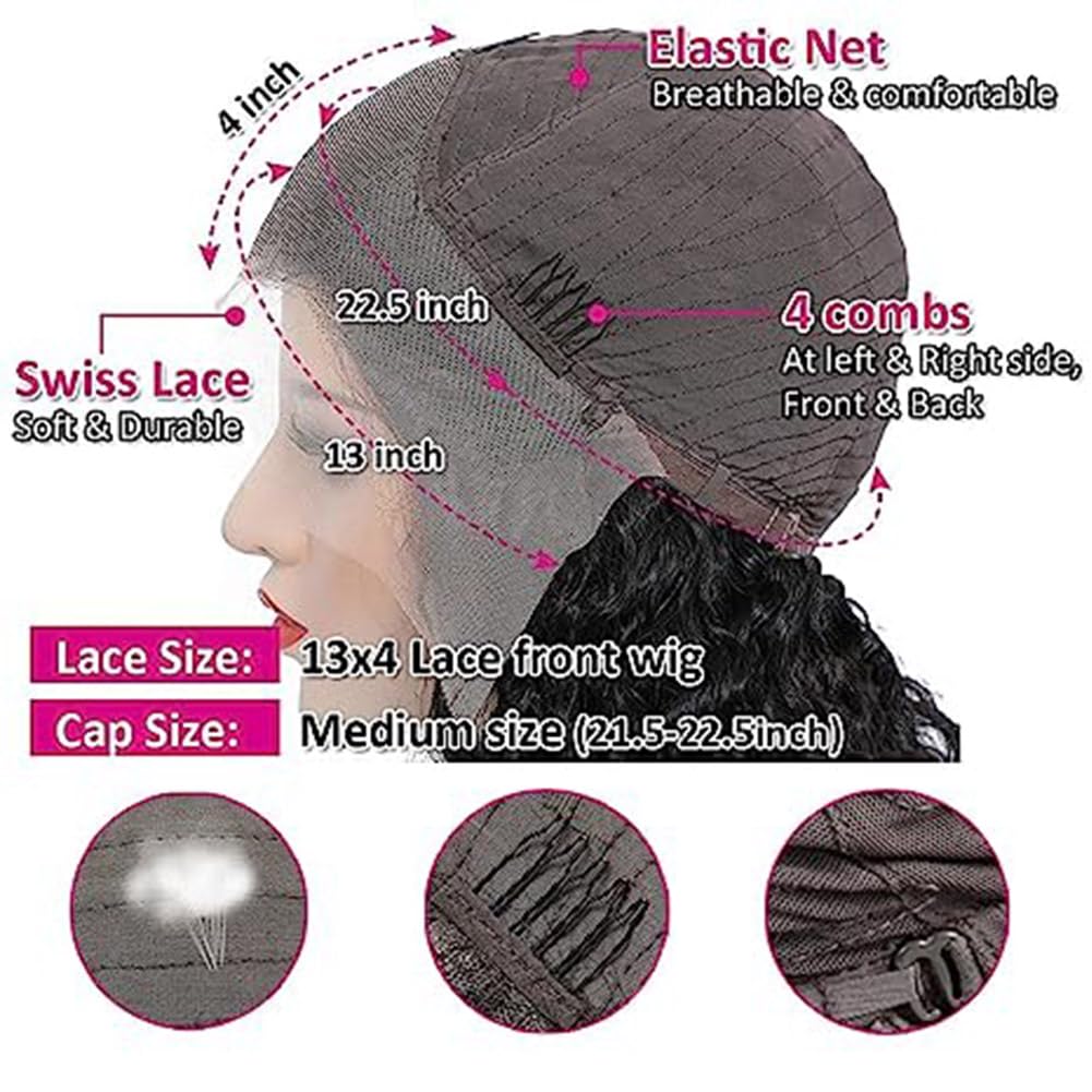 Glueless Wigs Human Hair Pre Pluck 180% Density 13X4 Wet And Wavy Water Curly Hd Lace Front Wigs Human Hair Pre Pluck With Baby