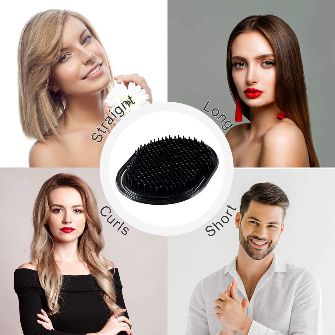 6Pcs Shampoo Pocket Comb Massage Hair Comb Pocket Palm Brush Comb Portable Hair Comb Beard Comb Creative Scalp Massage Brush Com