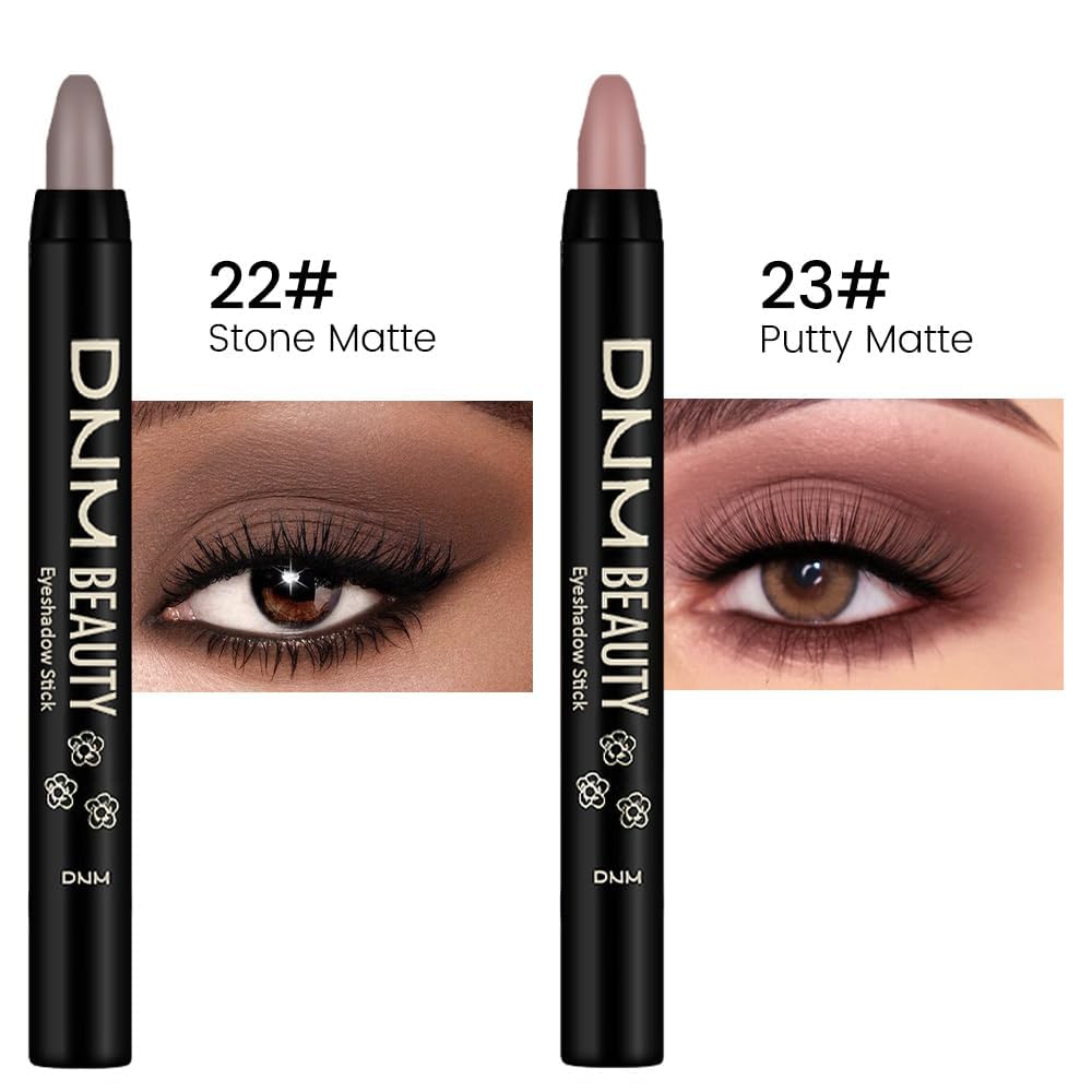 Evpct 2Pcs Cream Eyeshadow Sticks Set For Eyes Waterproof, Stone Matte & Putty Matte Eye Shadow Stick Pencil Pen Bulk Sombras En
