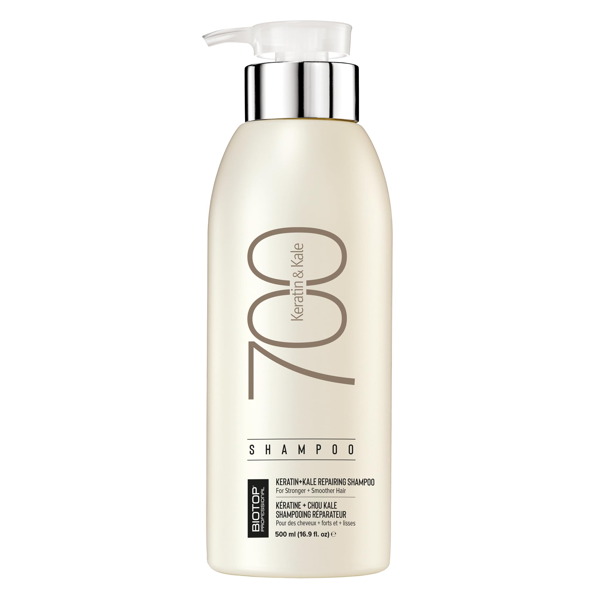 Biotop Professional 700 Keratin + Kale Hair Shampoo - Damaged Hair Repair Rich in Vitamins A, C + K - Fights Frizz & Reduces Bre