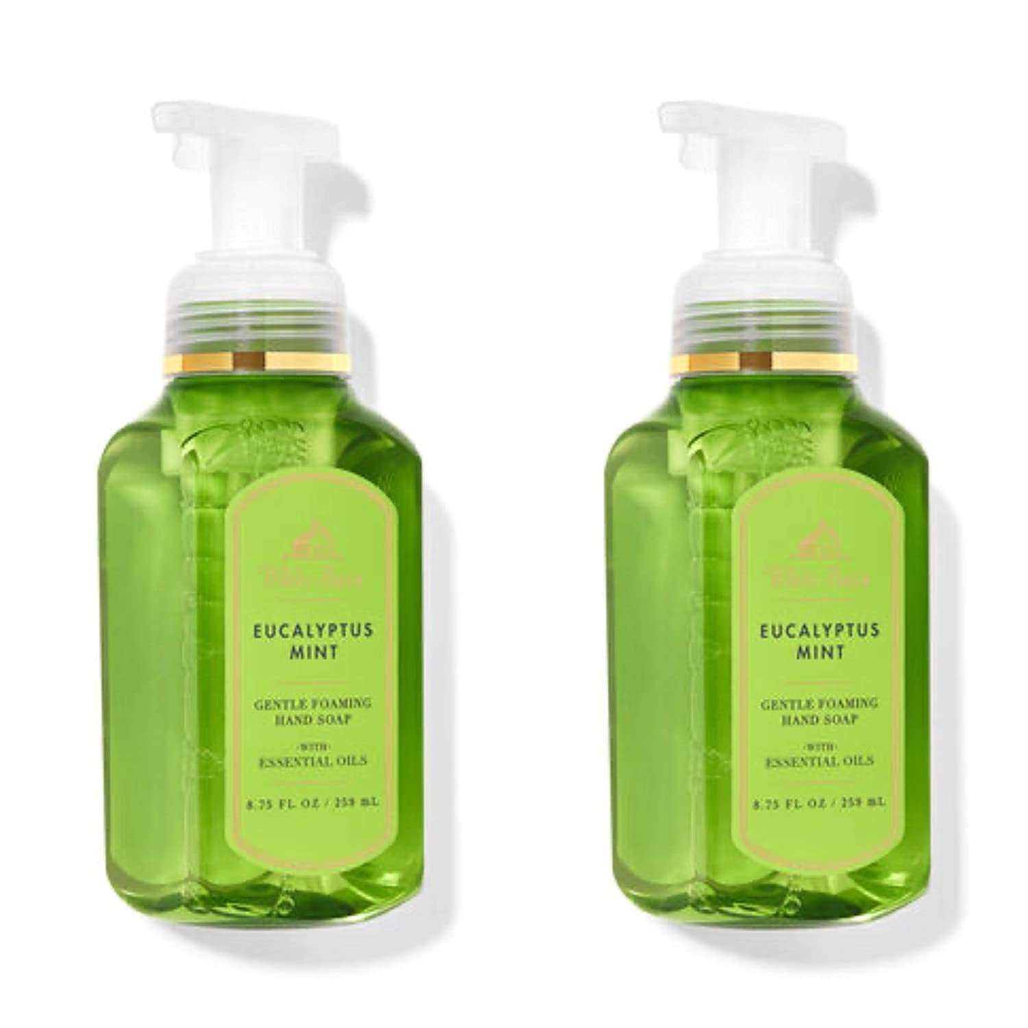 Bath And Body Works Eucalyptus Mint, Gentle Foaming Hand Soap, 8.75 Ounce (2-Pack)