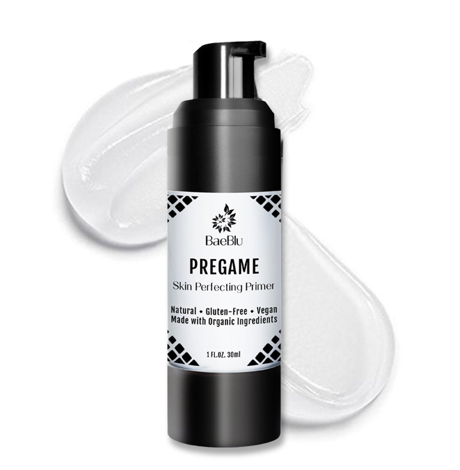 BaeBlu Organic Face Primer, Perfects Skin, Extends Makeup Wear Time, Silicone-Free, Gluten-Free