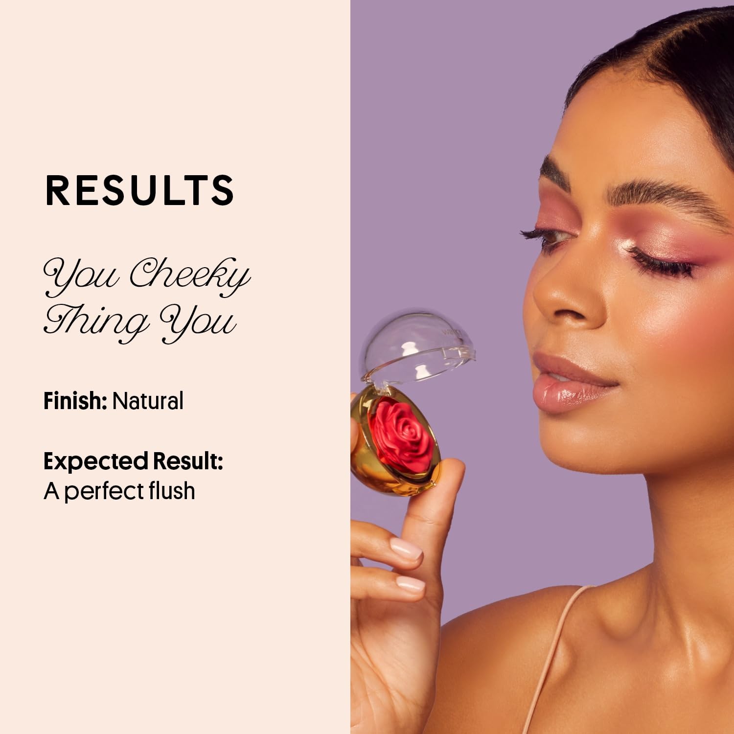 Winky Lux Cheeky Rose, Cream Blush For Cheeks, Flower Blush With Vitamin E, Makeup Blush And Flower Makeup, Fuchsia Knickers