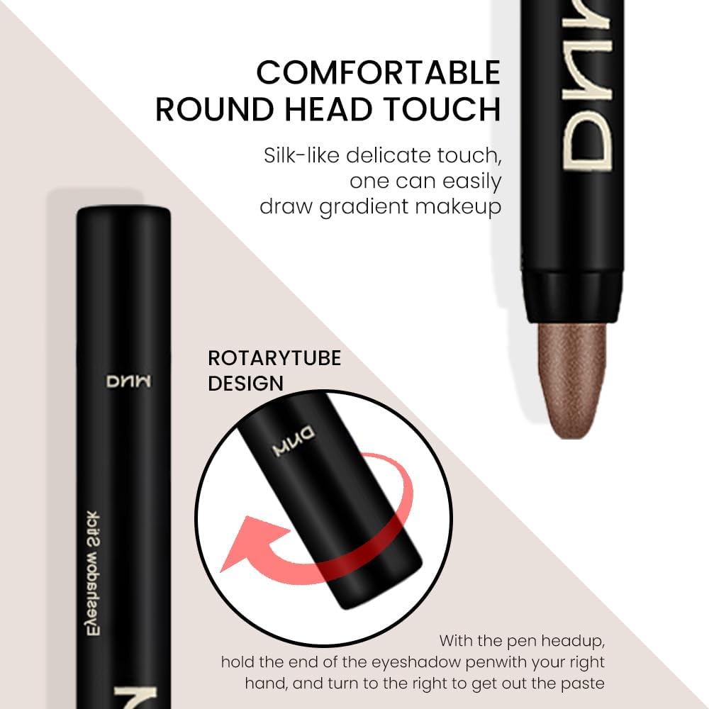 Evpct 2Pcs Cream Eyeshadow Sticks Set For Eyes Waterproof, Cocoa Shimmer Matte Eye Shadow Stick Pencil Pen Bulk Sombras En Crema