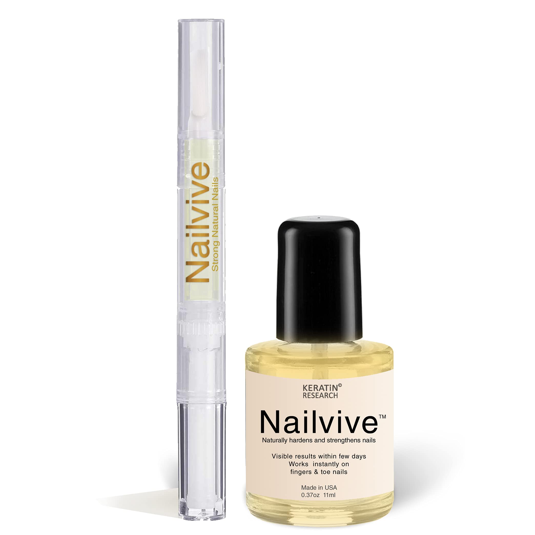 NAILVIVE Nail Serum Natural Keratin Nail Treatment Silk Proteins Proven Natural Formula Strengthening Hardening nails Instantly 