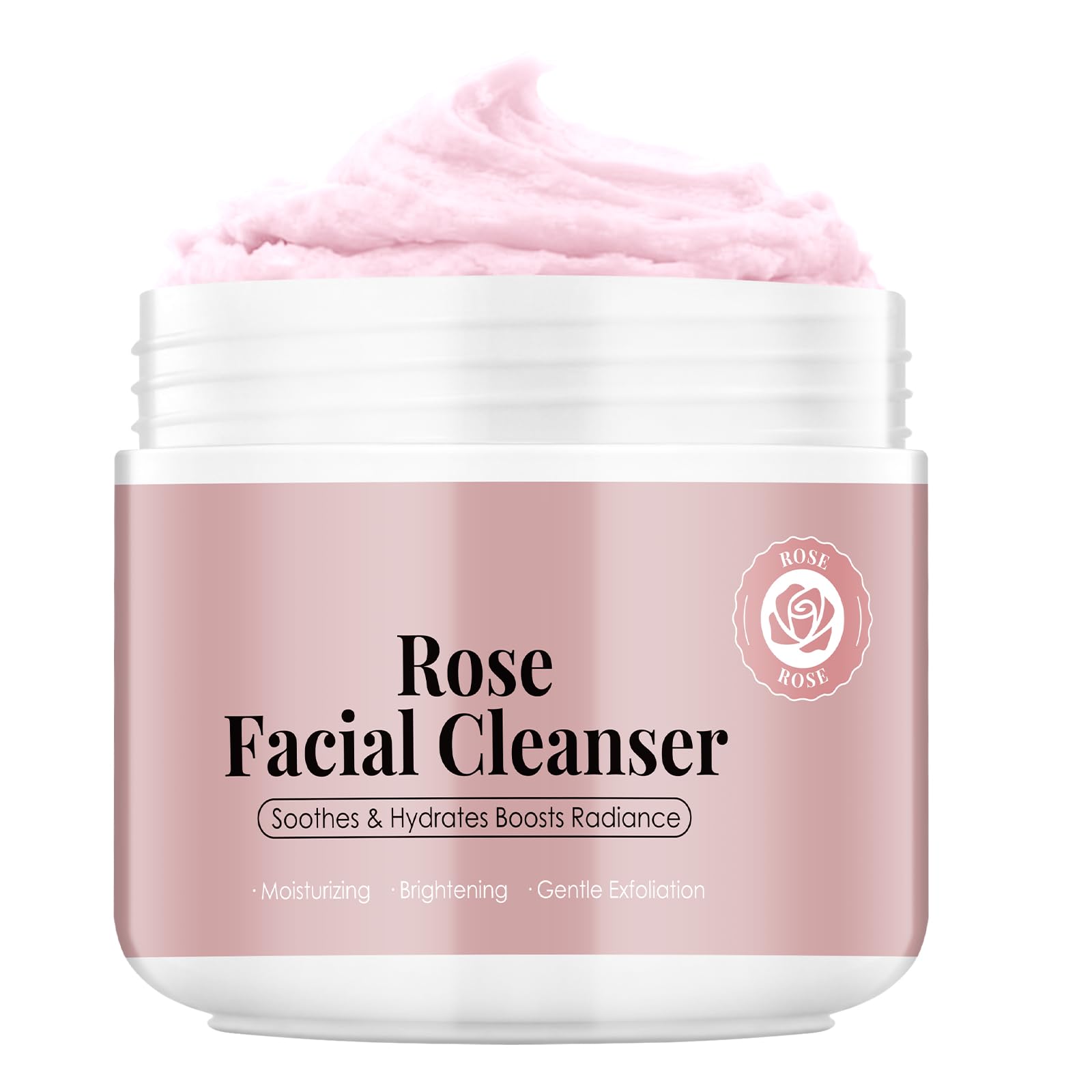 OUPEICHARM Rose Rice Mochi Face Cleanser Wash Cream,Moisturizing,Deep-Cleansing,Oil Control,Makeup Cleansing Balm for Women for 