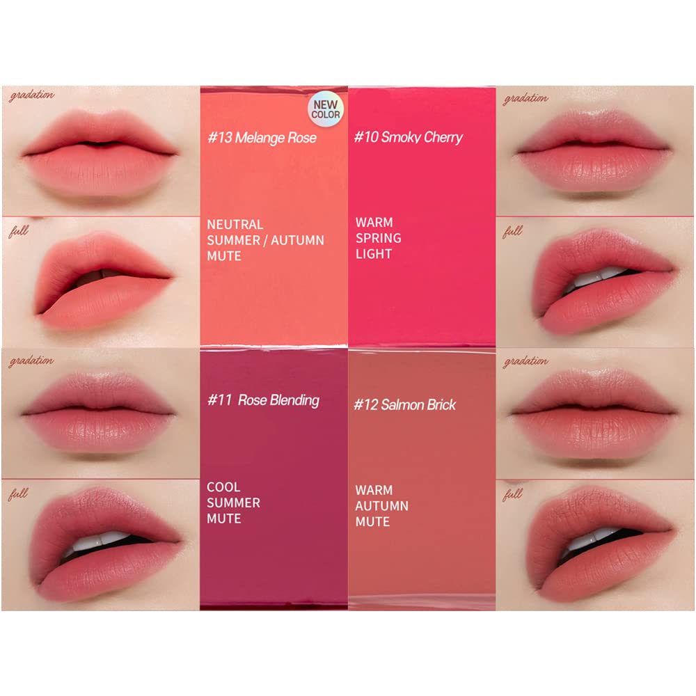 Etude Fixing Tint #10 Smoky Cherry (23Ad) | Long Lasting High Pigmented Liquid Lipstick | Waterproof Lightweight Matte Finish Li