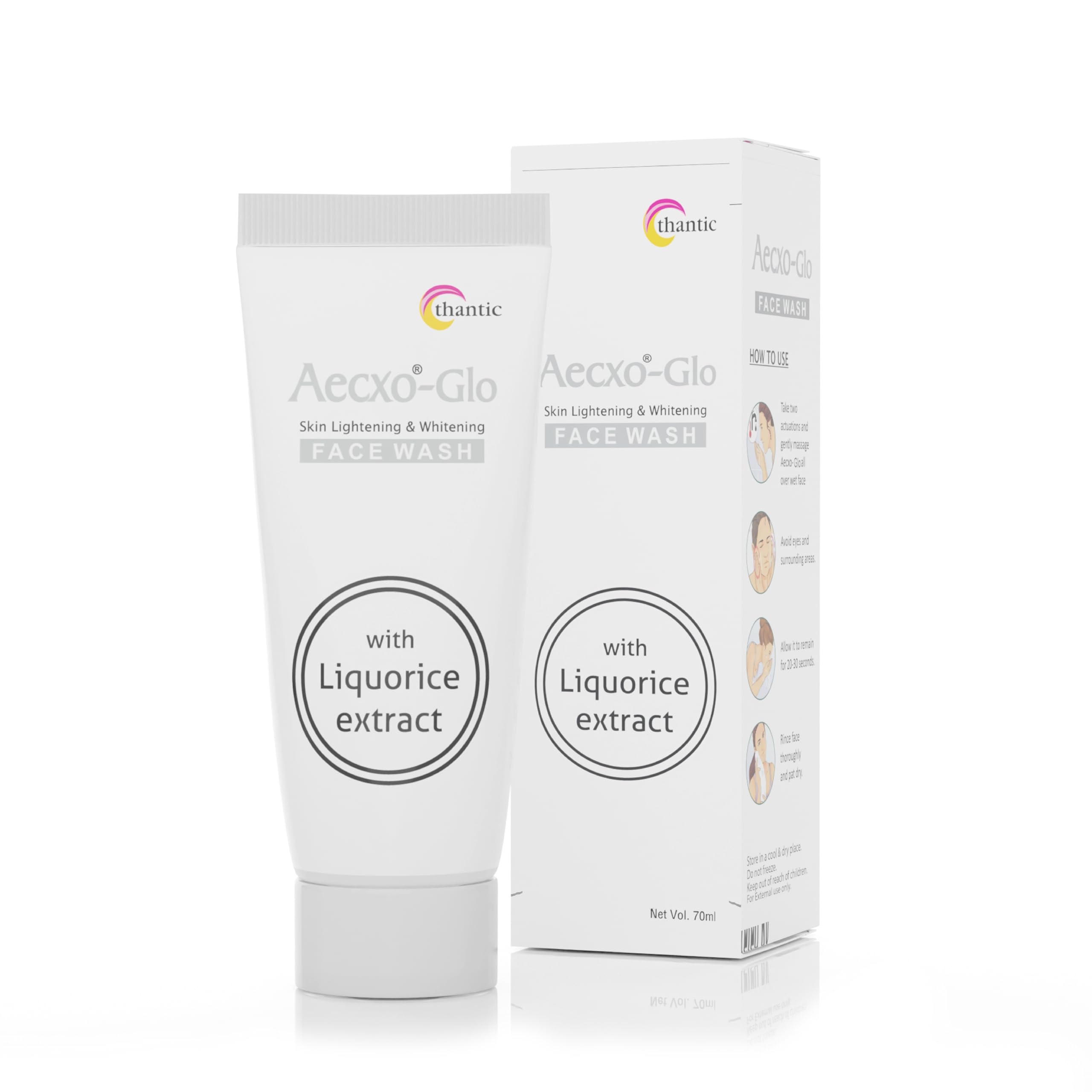 Aecxo Glo 2% Kojic Acid Brightening Face Wash With 1% Glycolic Acid, 3% Niacinamide & Vitamin C | Fights Tanning, Dark Spots & P
