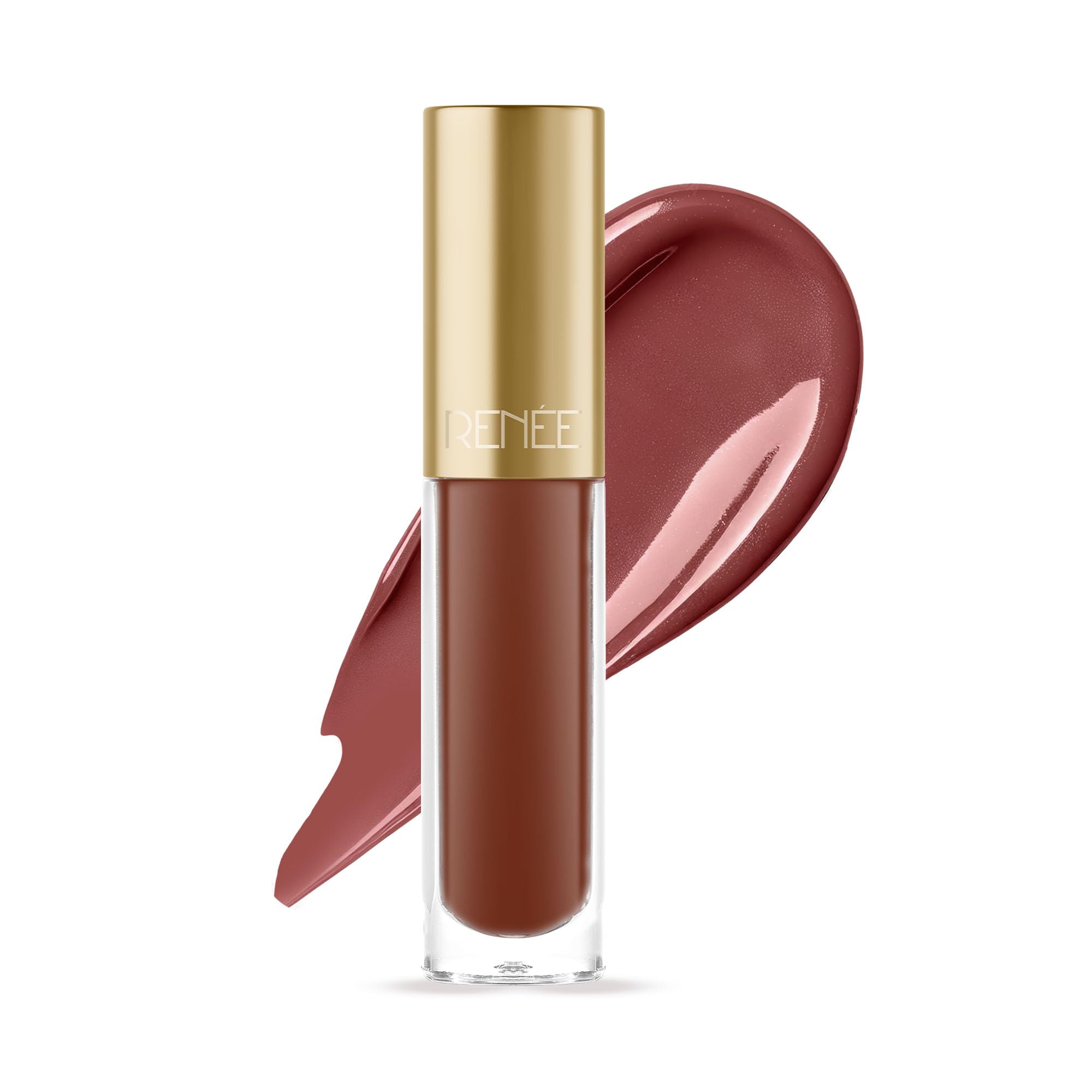Renee H2O Hydrating Liquid Lipstick  Brown Brook, Hydrating, Lightweight | Natural Lip Like Look | Glossy Finish | Hyaluronic A