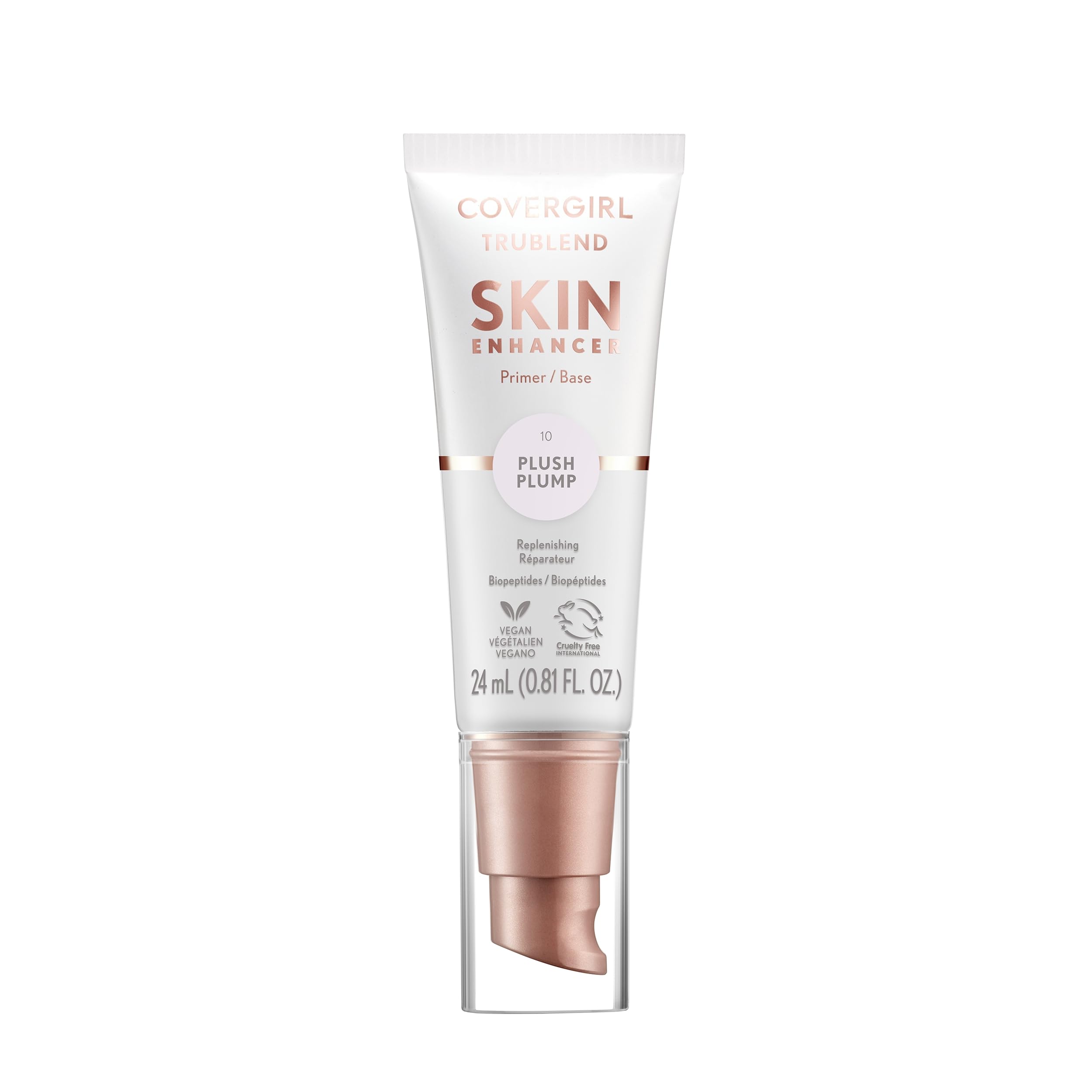 CoverGirl TruBlend Skin Enhancer, Plush Plump, Primer, Plumps Dry Skin, Blurs Pores, Hydrating, Brightening, Lasts All Day, 0.81