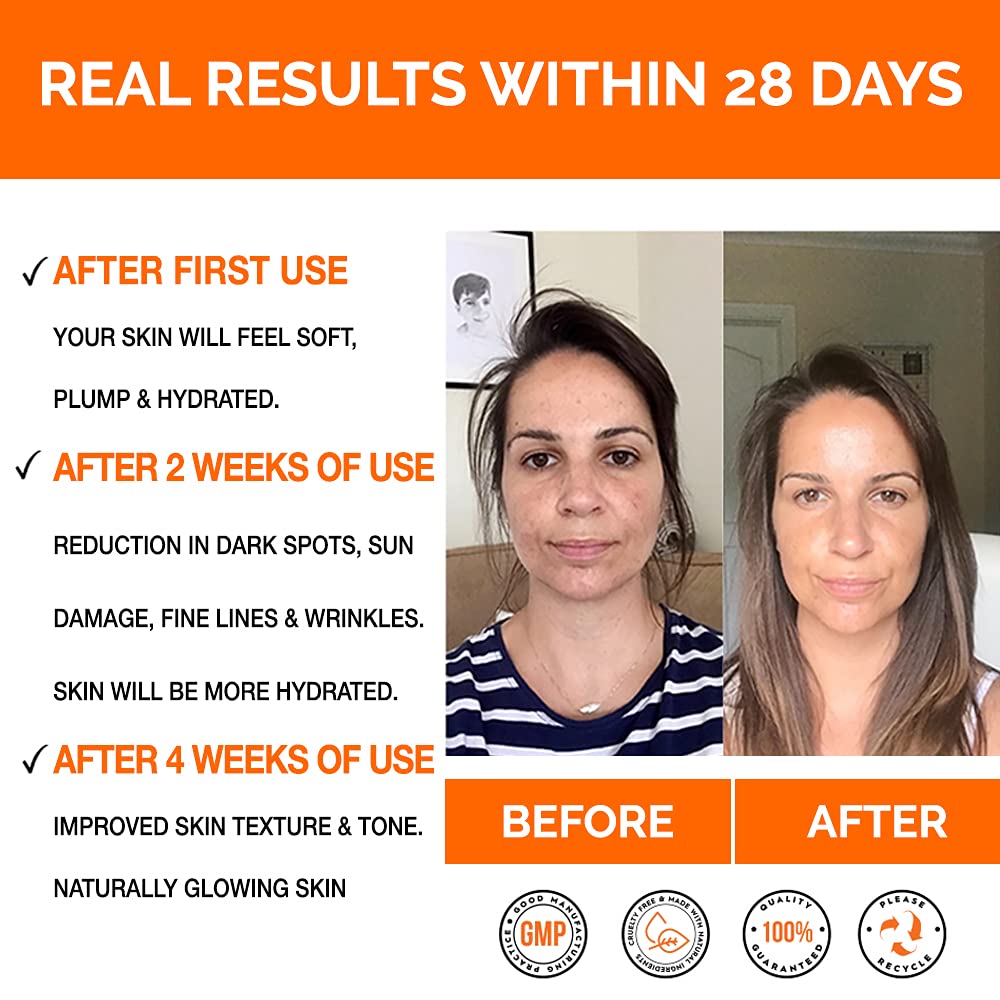 PREMIUM Vitamin c Serum For Face with Hyaluronic Acid Serum - Anti Ageing & Anti Wrinkle Serum - This Vegan Vitamin c Serum Will