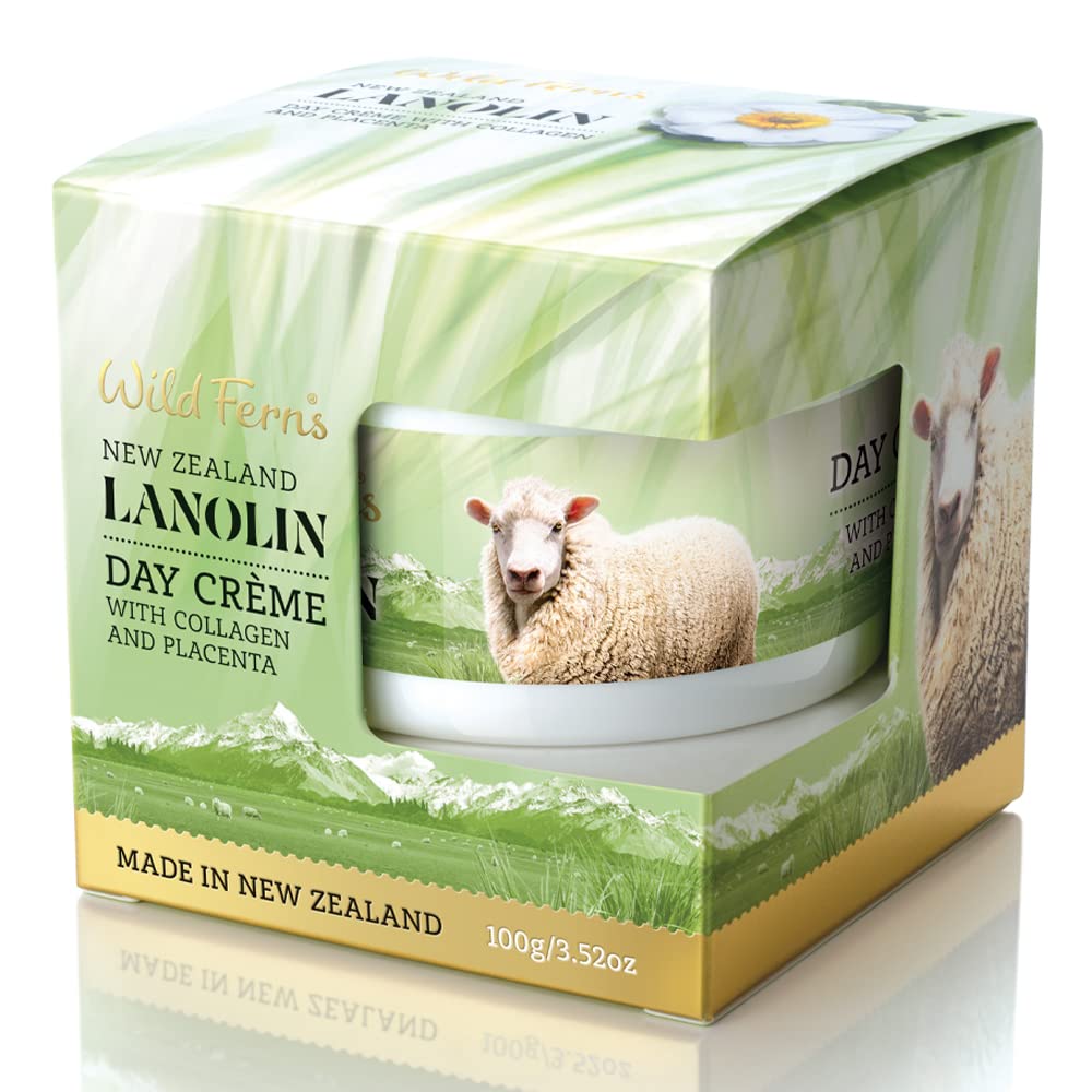 Wild Ferns Lanolin Day Crame With Collagen And Placenta, 98% Natural, 100 Grams