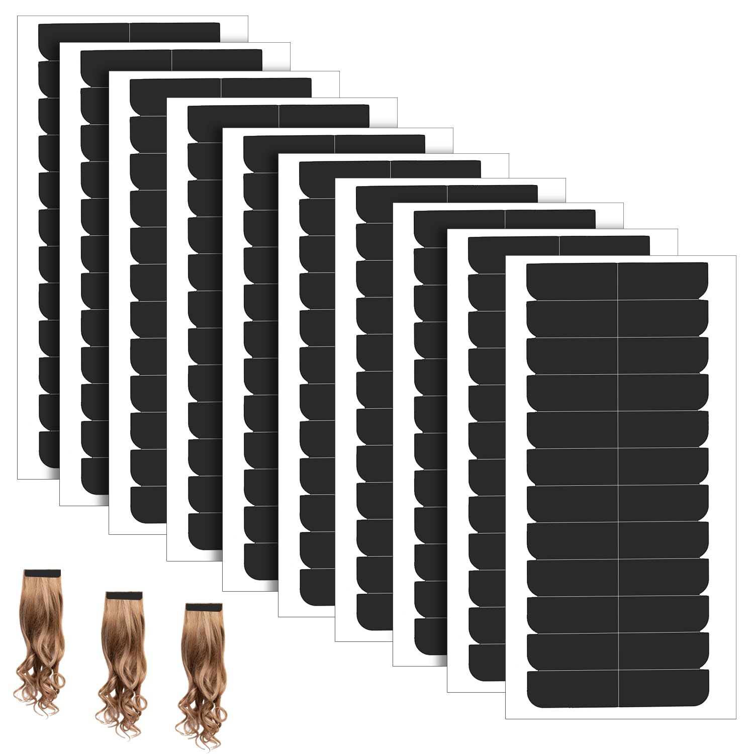 Nqeuepn 240Pcs Hair Extension Tape, Hair Replacement Adhesive Tape Double Sided Tape In Extension Tape Hair Extension Tabs Wig T