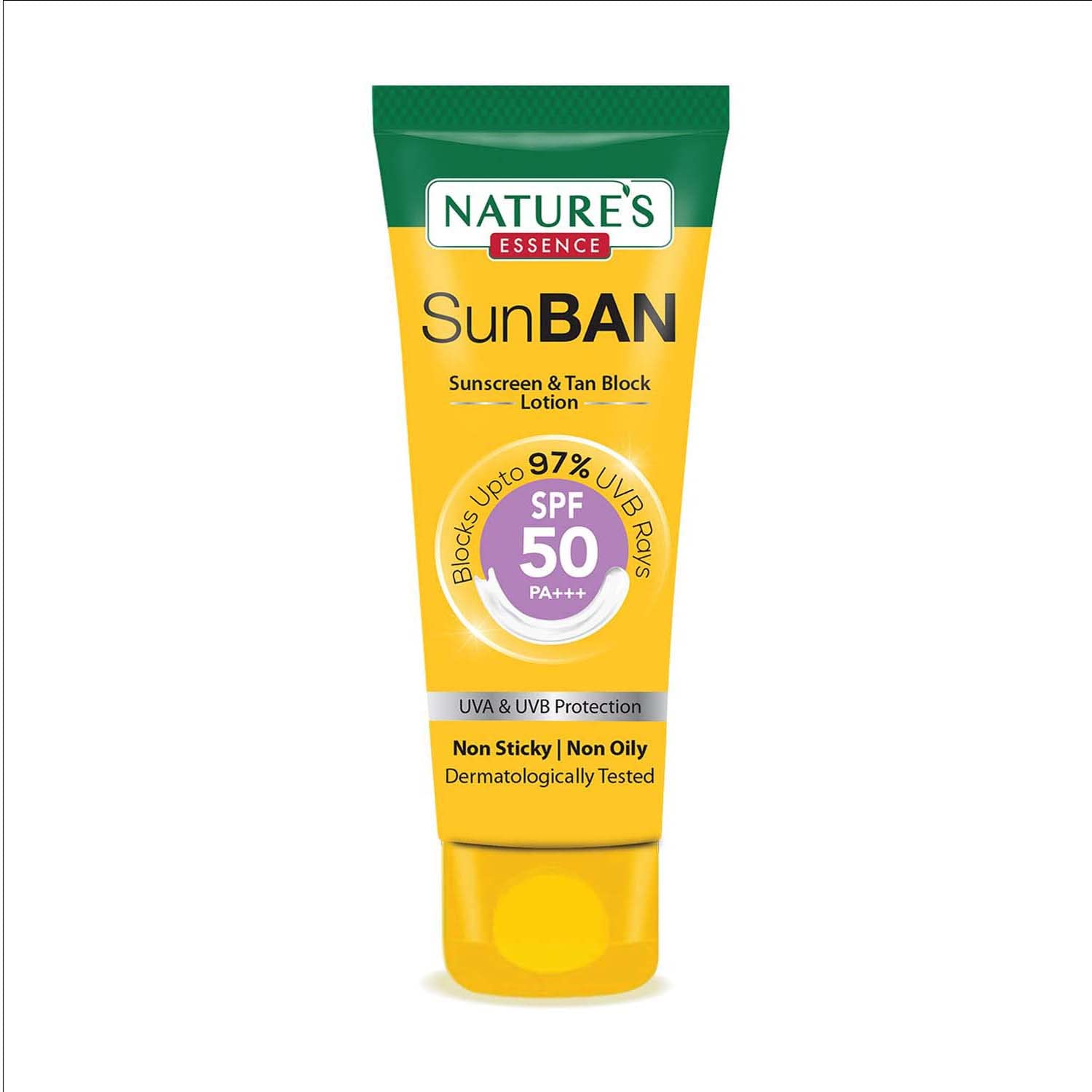 Natures Essence Sunban Suncreen Spf 50 Pa+++ | No White Cast And Broad Spectrum Sun Screen | For All Skin Types | Non Greasy | L