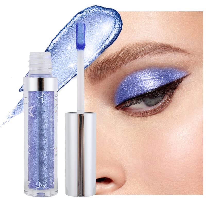 Hotiary Glitter Liquid Eyeshadow, Metallic Glitter Shimmer Sparkling Eye Shadow, Long Lasting Waterproof High Pigments Sparkling