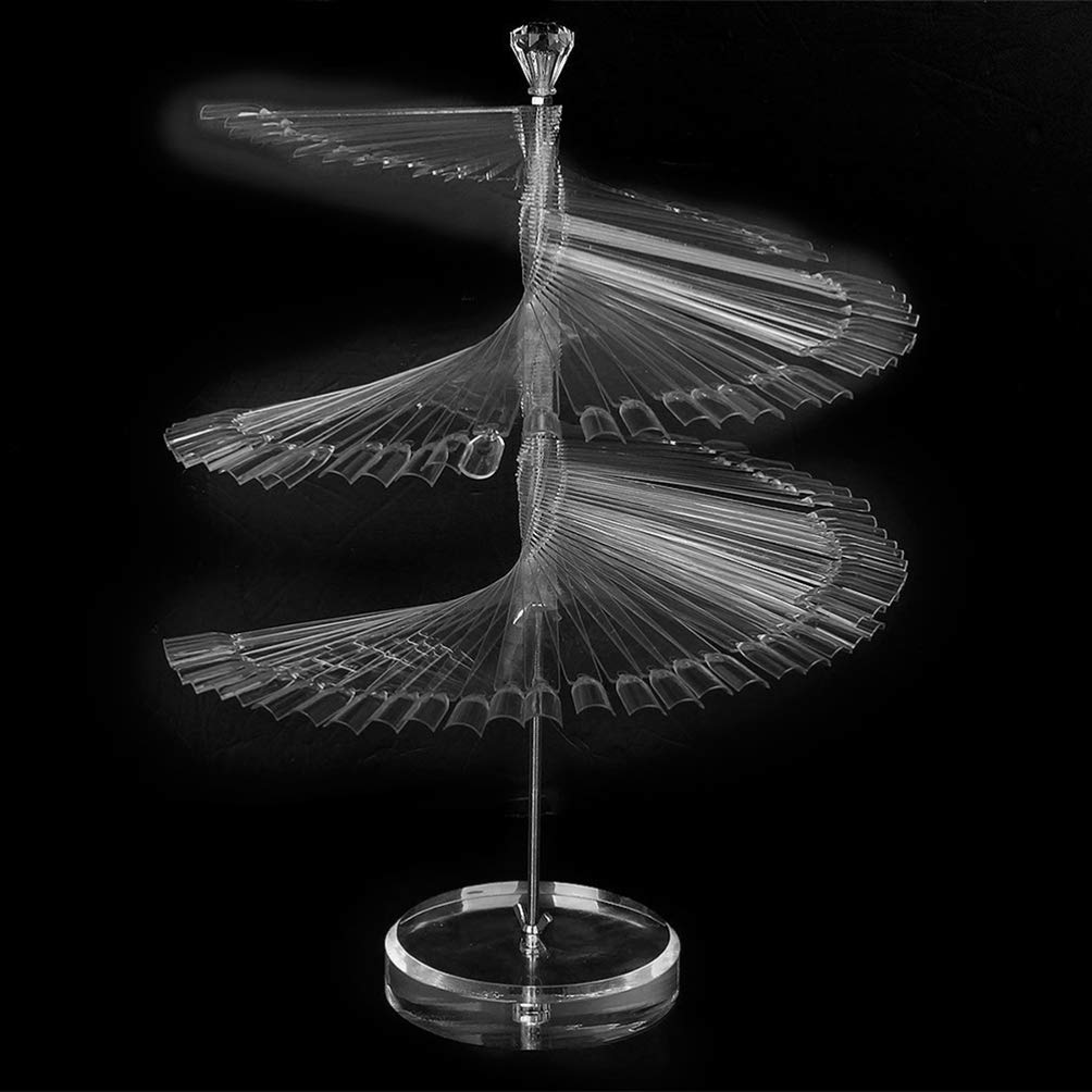 Beaupretty 120pcs Nail Color Chart Display Stand Spiral False Nails Practic Tips Sticks for UV Gel Nail Polish Color Chart