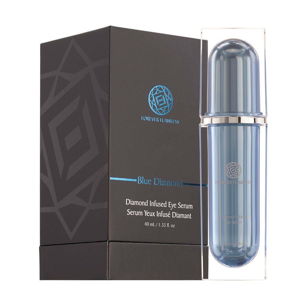 Forever Flawless Diamond Infused Eye Serum. Blue Diamond Eye Serum Formulated to Diminish Puffiness, Bags, Dark Circles, Wrinkle