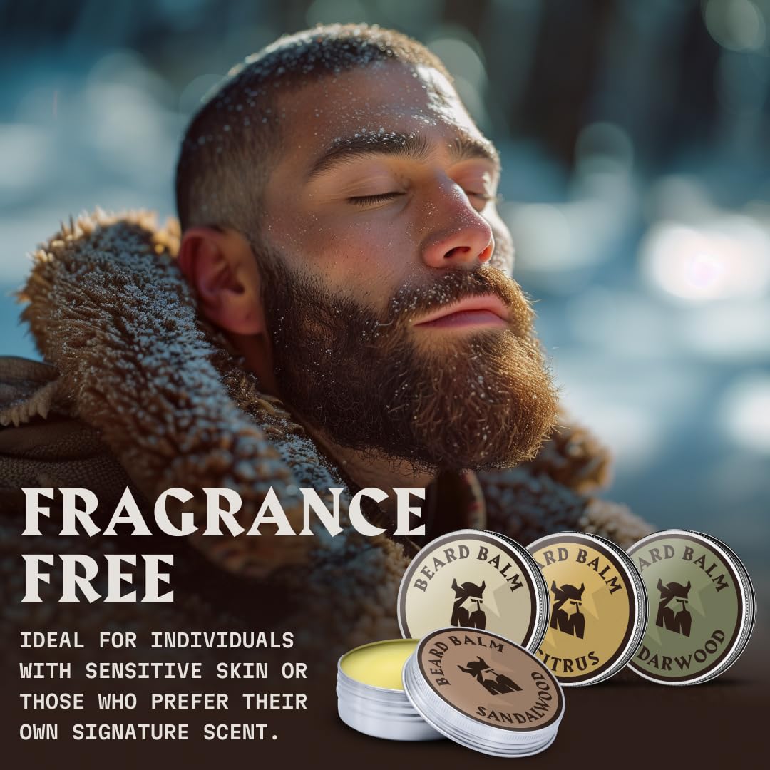 Beard Balm For Men - Leave In Beard Conditioner - Beard Balm Made With Naturally Derived Beard Butter, Argan & Jojoba Beard Oils
