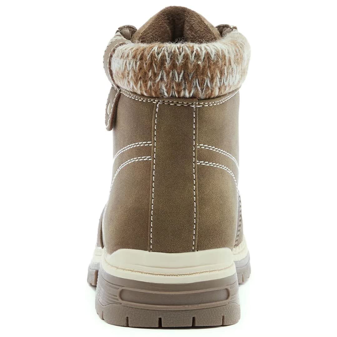 Anjoufemme Winter Snow Hiking Boots For Women - Womens Casual Work Boots Waterproof Lightweight Hiking Shoes For Trekking Campin