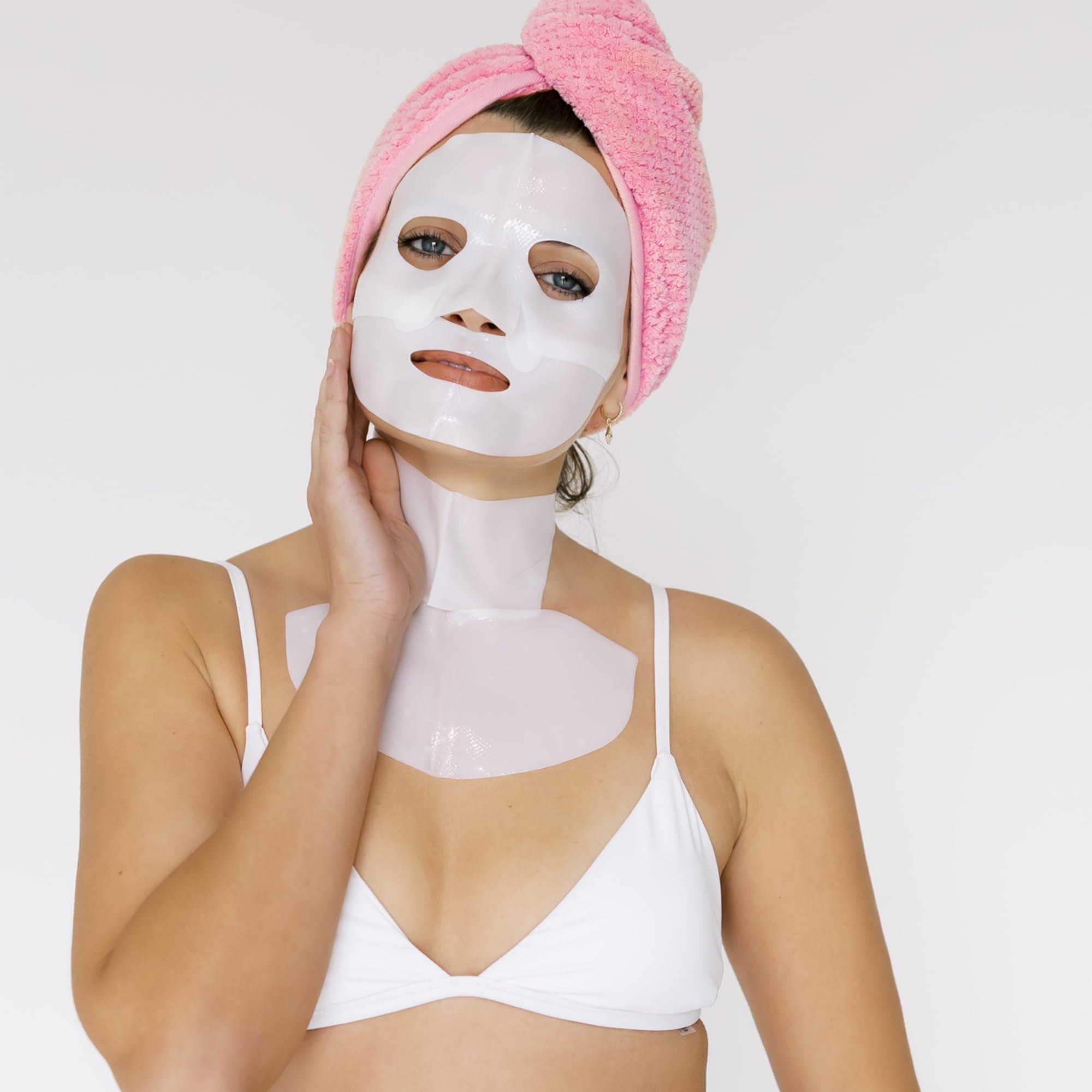 VEYA Biogel Collagen Sheet Masks  4 Face + 4 Neck + 4 Chest Hydrogel Masks  Hydrating Moisturizing Facial Sheet Mask Set for D