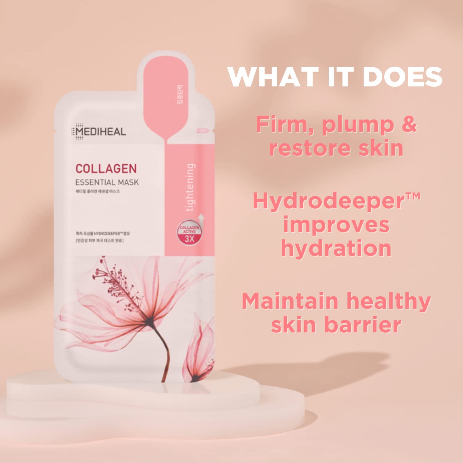 Mediheal Official Best Korean Sheet Mask - Collagen Essential Face Mask 20 Sheets Lifting And Firming For All Skin Types Value S