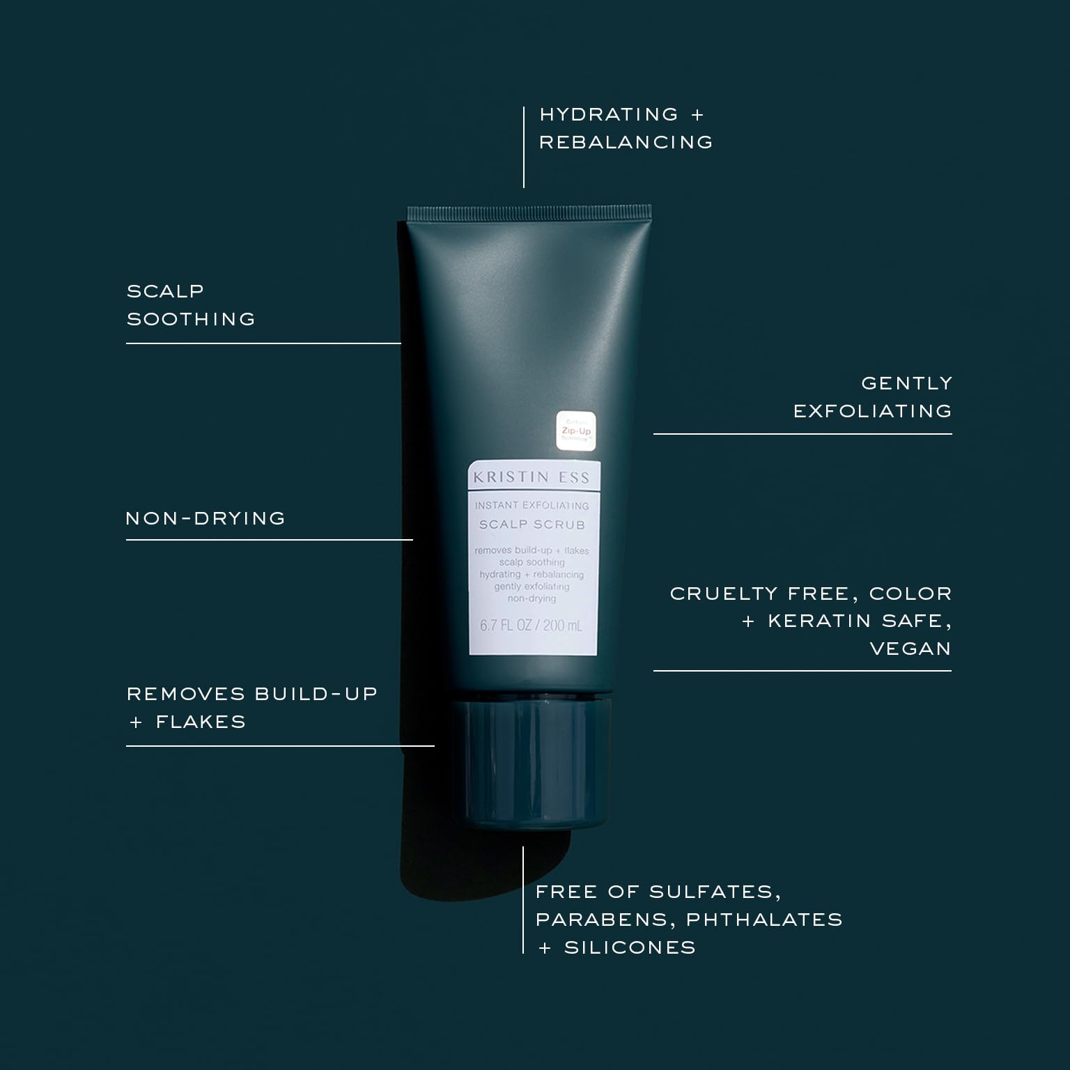 Kristin Ess Hair Instant Exfoliating Scalp Scrub for Build Up and Dandruff + Soothing, Hydrating + Rebalancing Dry Scalp Treatme