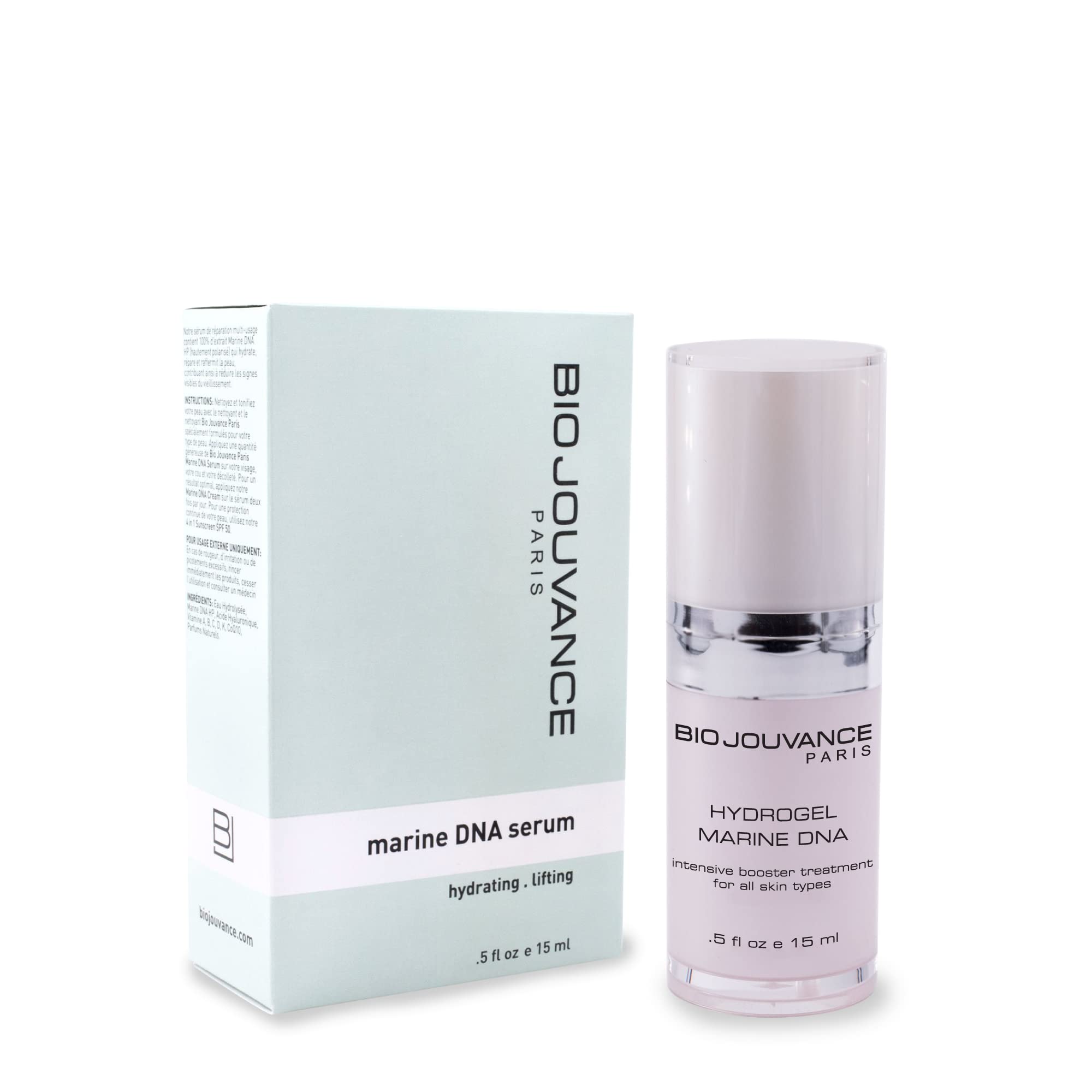 BIO JOUVANCE PARIS - Marine DNA Serum 0.5oz / 15ml - Hydrating | Lifting | Skin Repair | Promote Cell Renewal | Anti-Aging | Dai