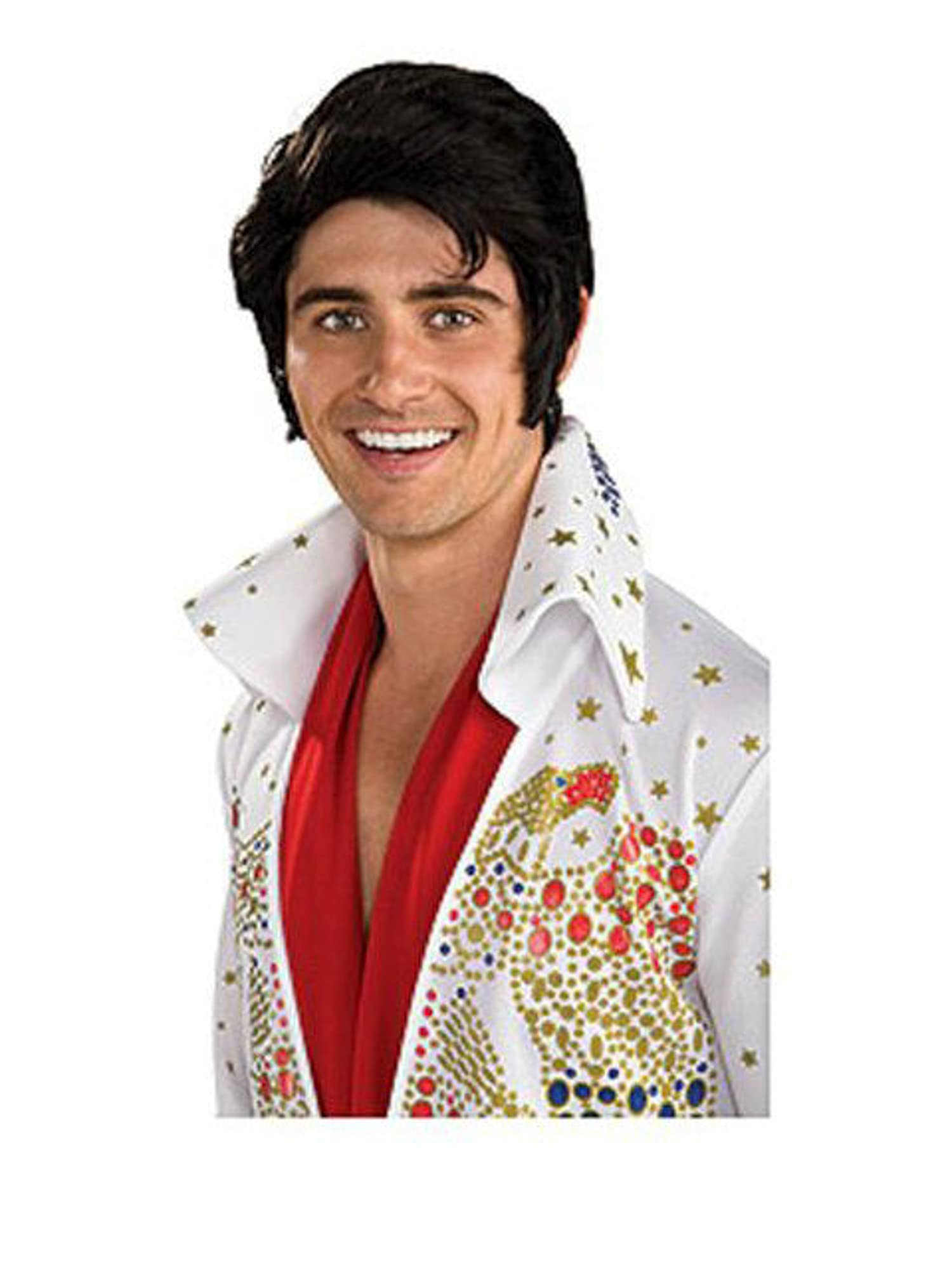 Rubie's mens Elvis Now, Black Wig Party Supplies, As Shown, One Size US