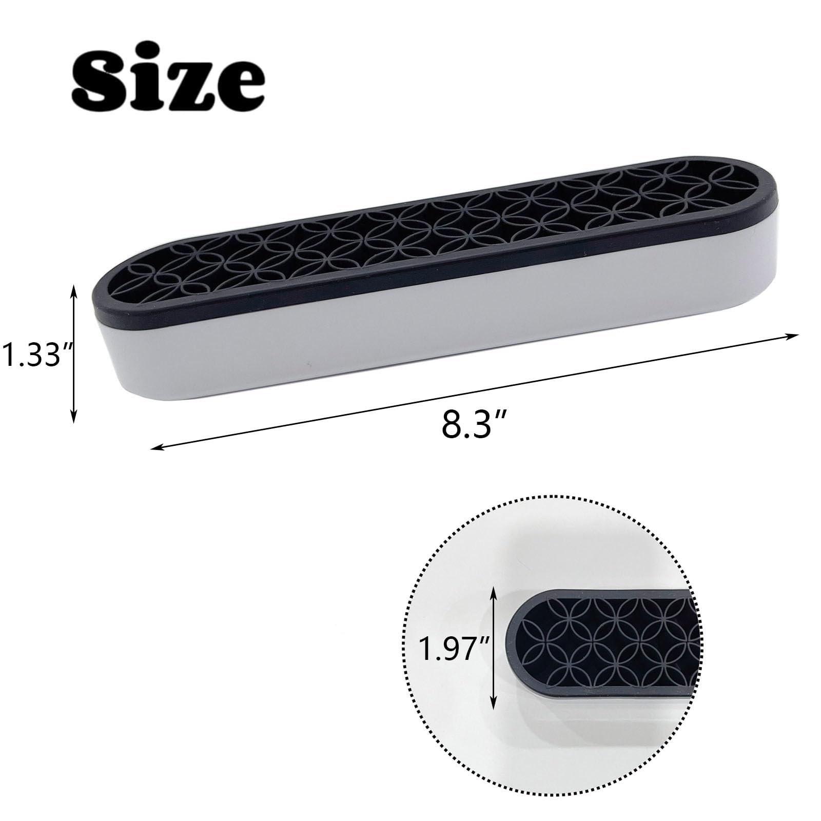 Tang Song 1 Pcs Silicone Make Up Brush Holder Cosmetic Storage Box Desktop Organizers (Black)