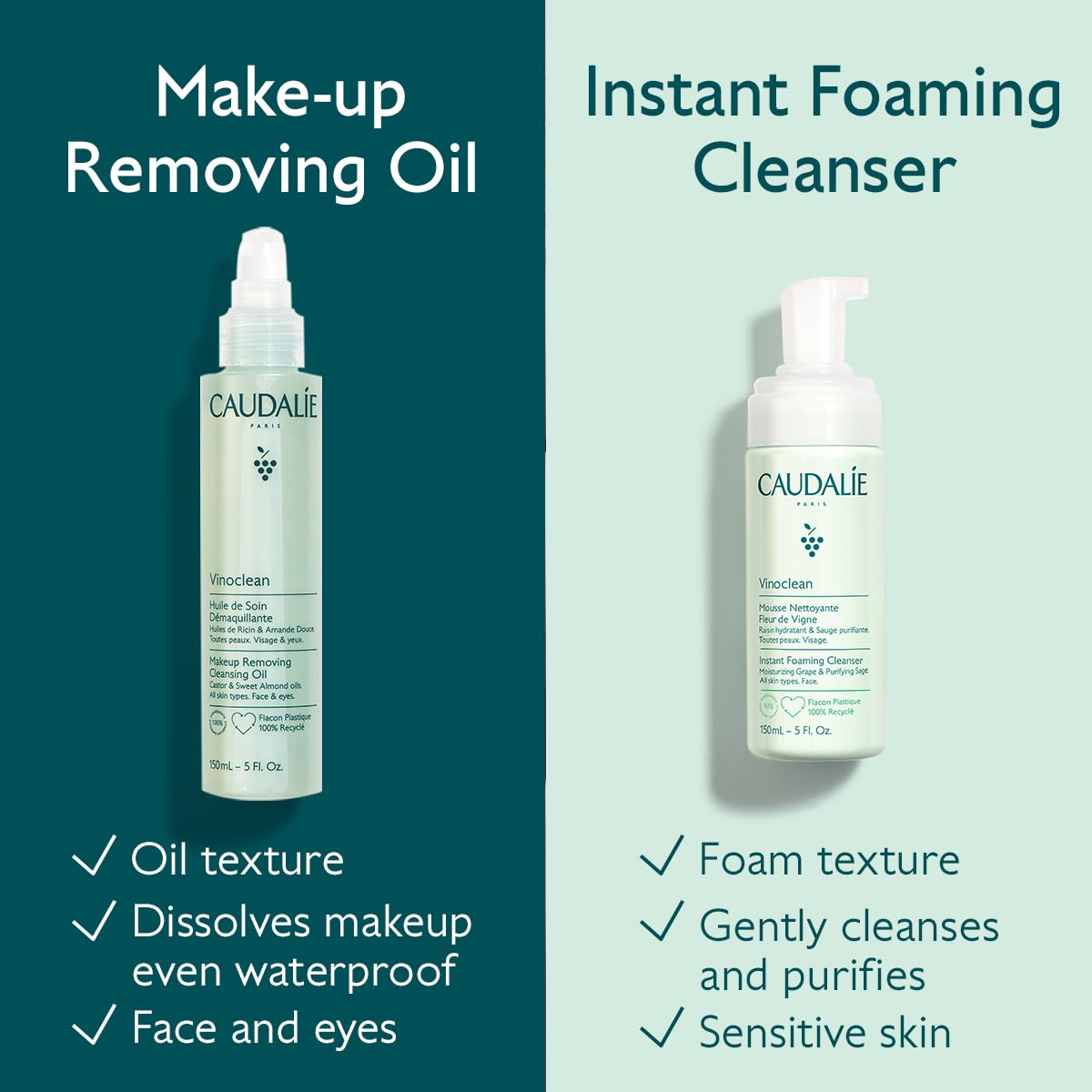 Vinoclean Makeup Removing Cleansing Oil - 5 Oz