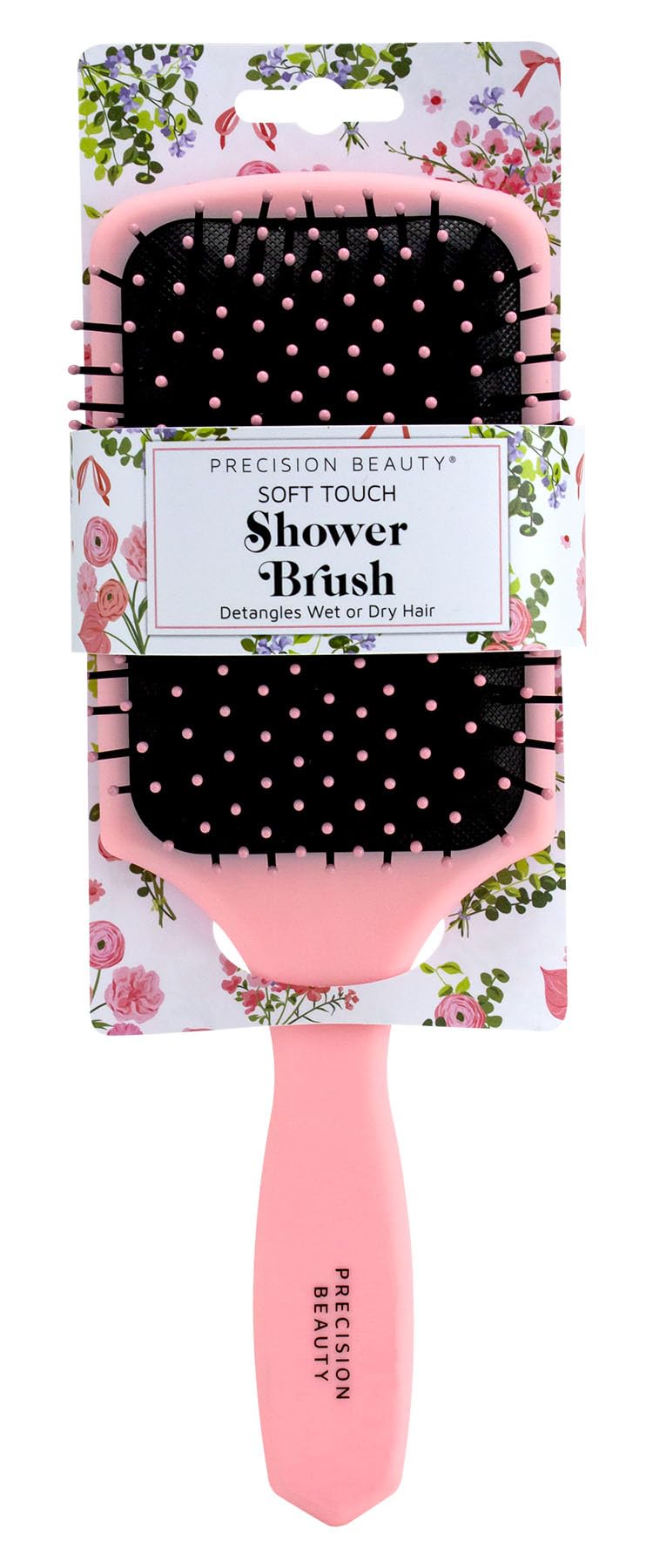 Precision Beauty Soft Touch Paddle Shower Hair Brush by Swissco (Fresh Pink)