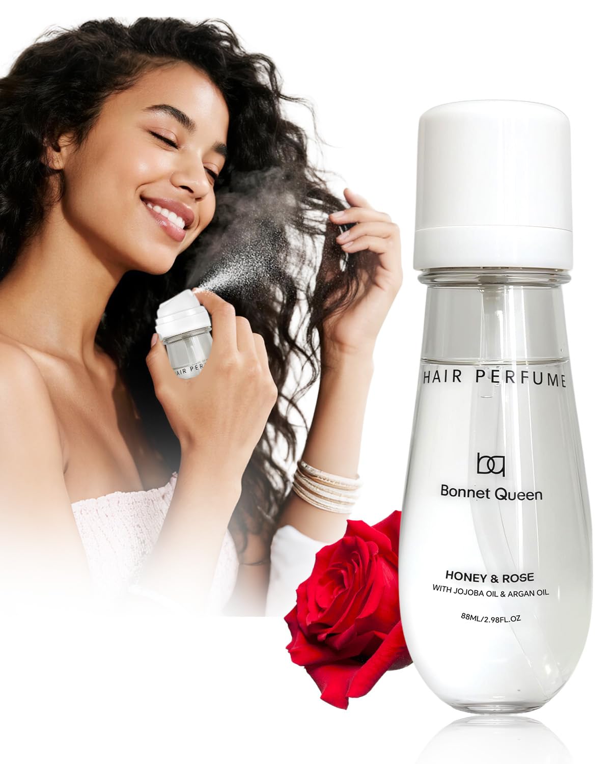 BONNET QUEEN Hair Perfume for Women, Hair Mist to Refresh Hair Between Wash Days, Lightweight Hair Fragrance Spray for Braids, W