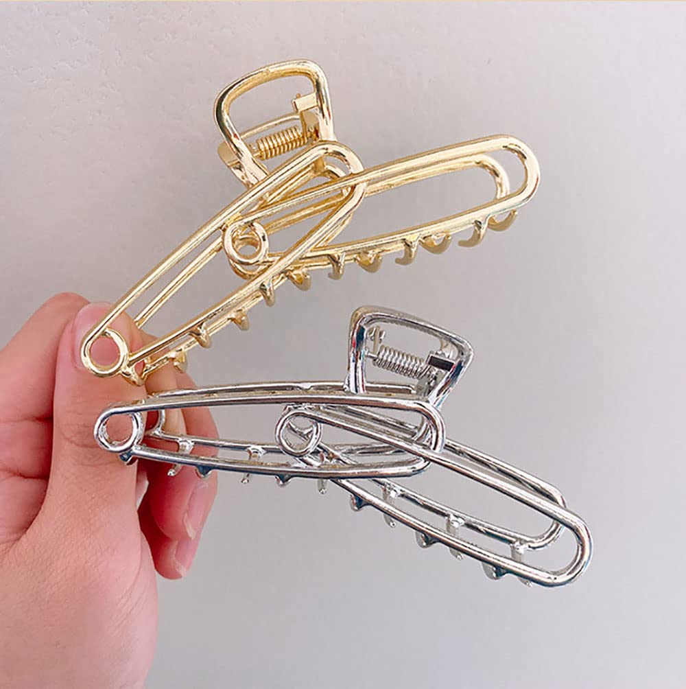 Personality Hair Clips, Metal Hair Clips, Gold Large Hair Clips, Strong Easy Pulling Up Your Hair Clamps Accessories For Women G