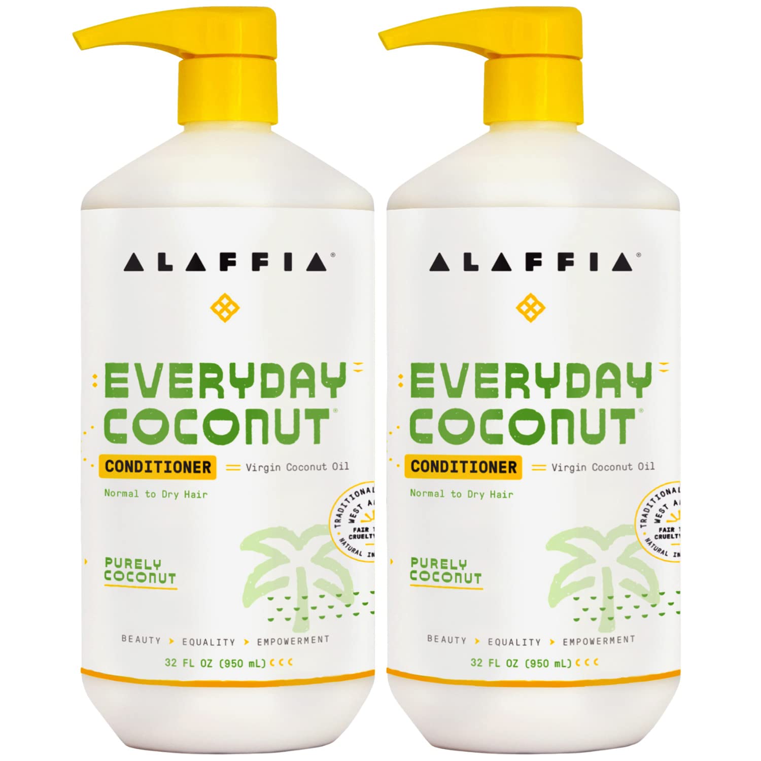 Alaffia Hair Care, Everyday Coconut Conditioner, Daily Moisturizer, Wavy & Curly Hair Products, Vitamin E, Virgin Coconut Oil, G