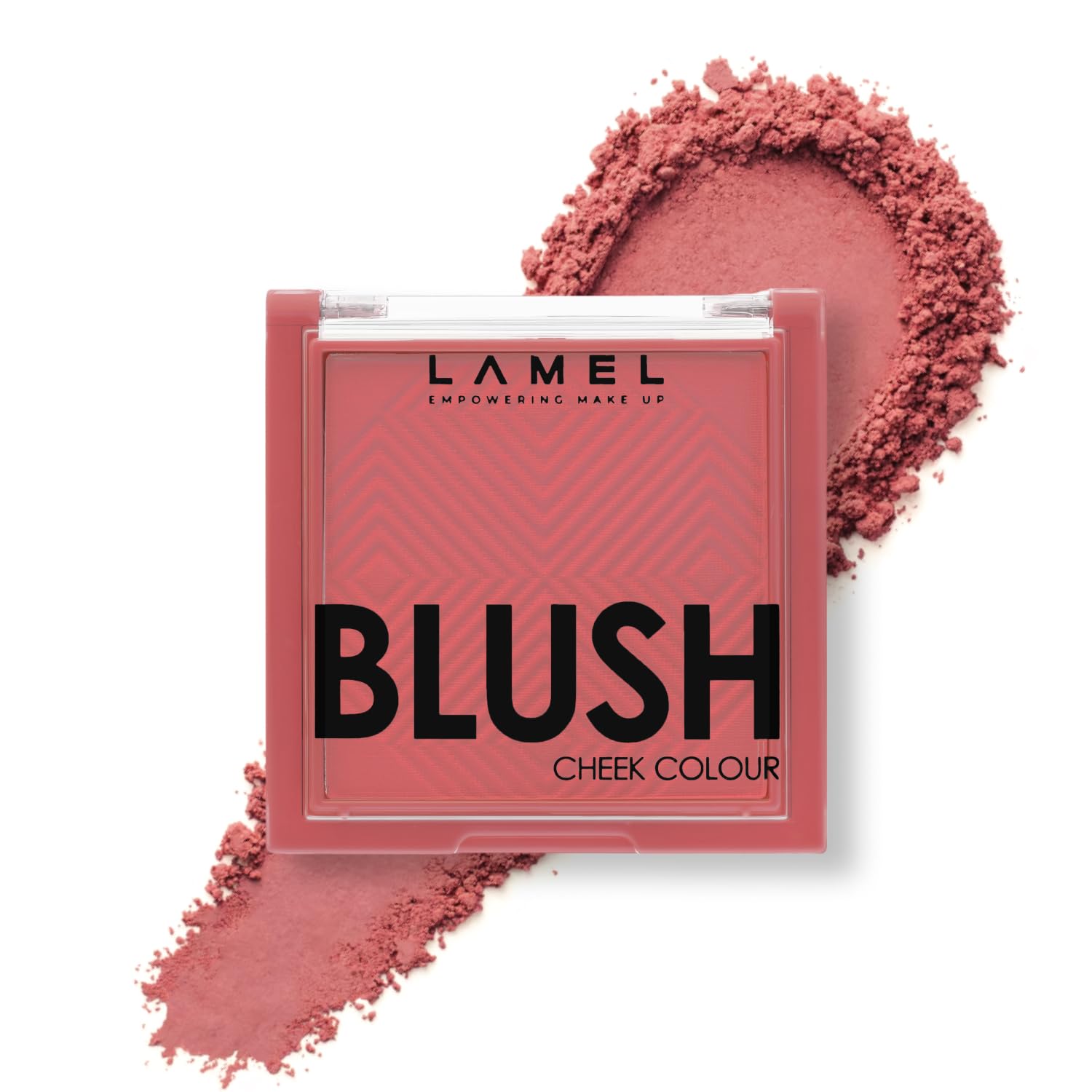 Lamel Blush Cheek Plum Color Mini - Blendable Purple Blush Powder - Enhances & Defines Shapes & Features - Shading & Contouring