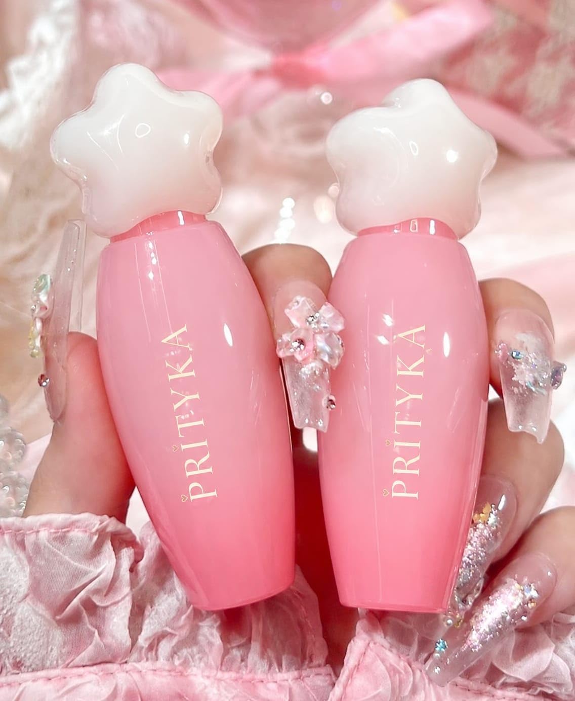 Prityka Cute Pink Lip Oil Gloss For Women & Girls | Hydrating Korean Lip Glow With NonSticky Shiny Finish | Moisturizing Long L
