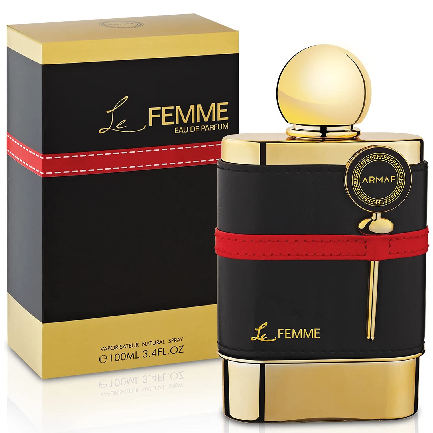 Armaf Le Femme Eau de Parfum Spray, 3.4 Fl Oz, Black, Model ARF32101562, Liquid Material