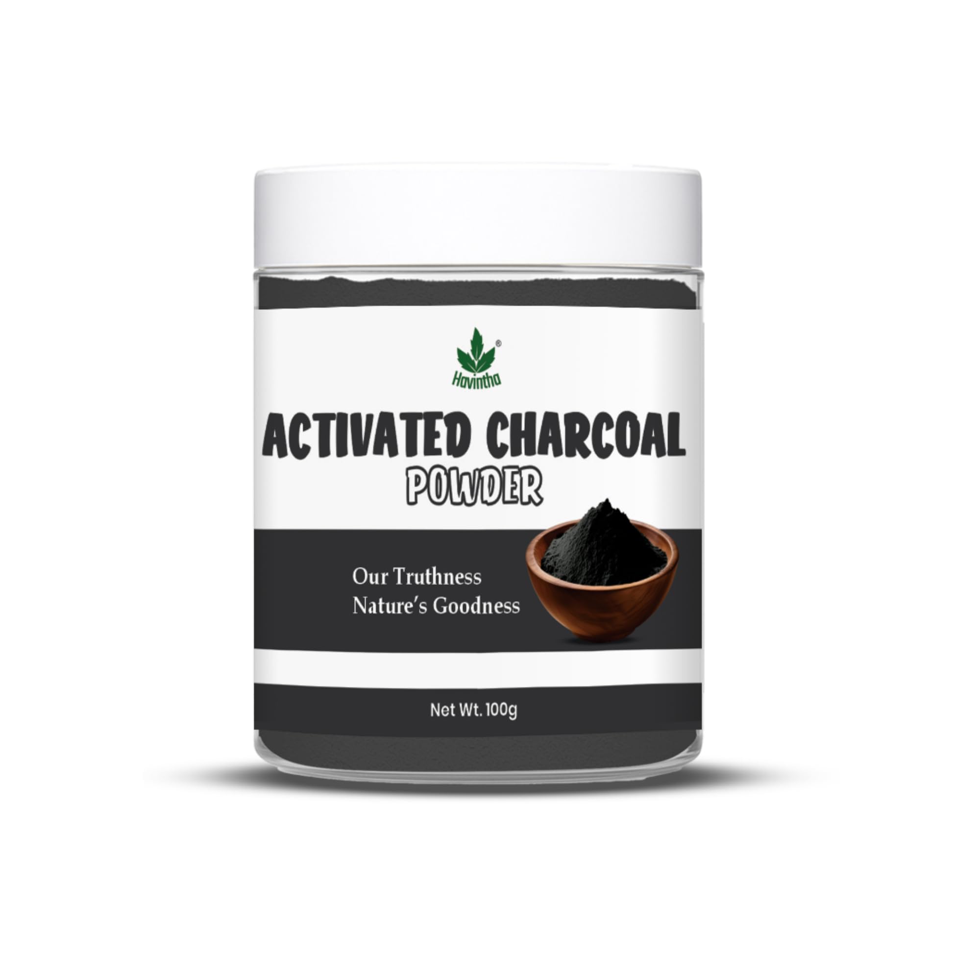 Havintha 100% Natural Activated Charcoal Powder For Skin, Face Pack, Clear Dead Skin And Natural Detoxifier For Your Body, 100 G
