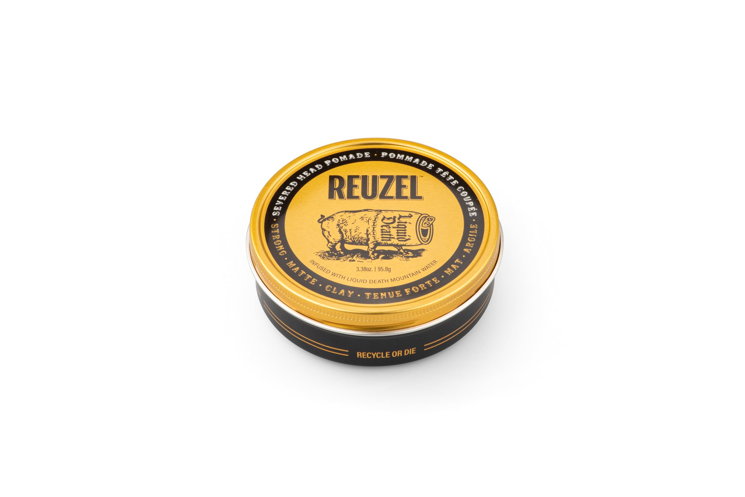 Reuzel Liquid Death Severed Head Pomade - Hair Pomade for Men with Argan Oil and Aloe - Non-Sticky and Non-Greasy Clay Pomade - 