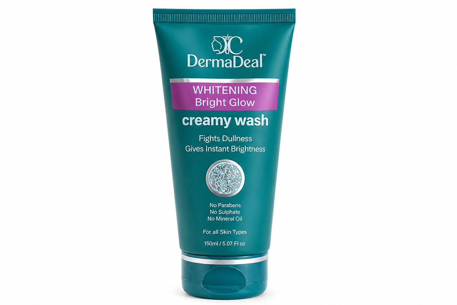 Dermadeal Vitamin C Brightening Face Wash With Glycolic Acid & Glutathione | Deep Cleansing, Dark Spot Removal & Glow Boost | Su