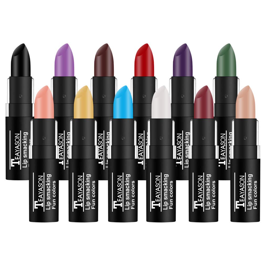12 Colors Vivid Vampire Matte Lipstick Set Long Lasting Waterproof Velvet Lip Stick For Party, Masquerade, Cosplay, Halloween Ma