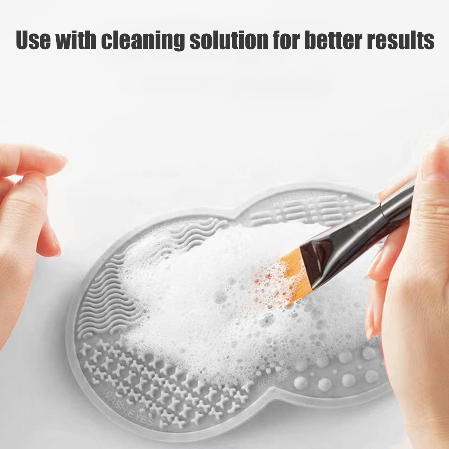 Makeup Brush Cleaning Mat, Silicone Makeup Brush Scrubber, Makeup Brush Cleaner Pad, Cosmetic Brush Cleaner, Brush Cleaning Pad,