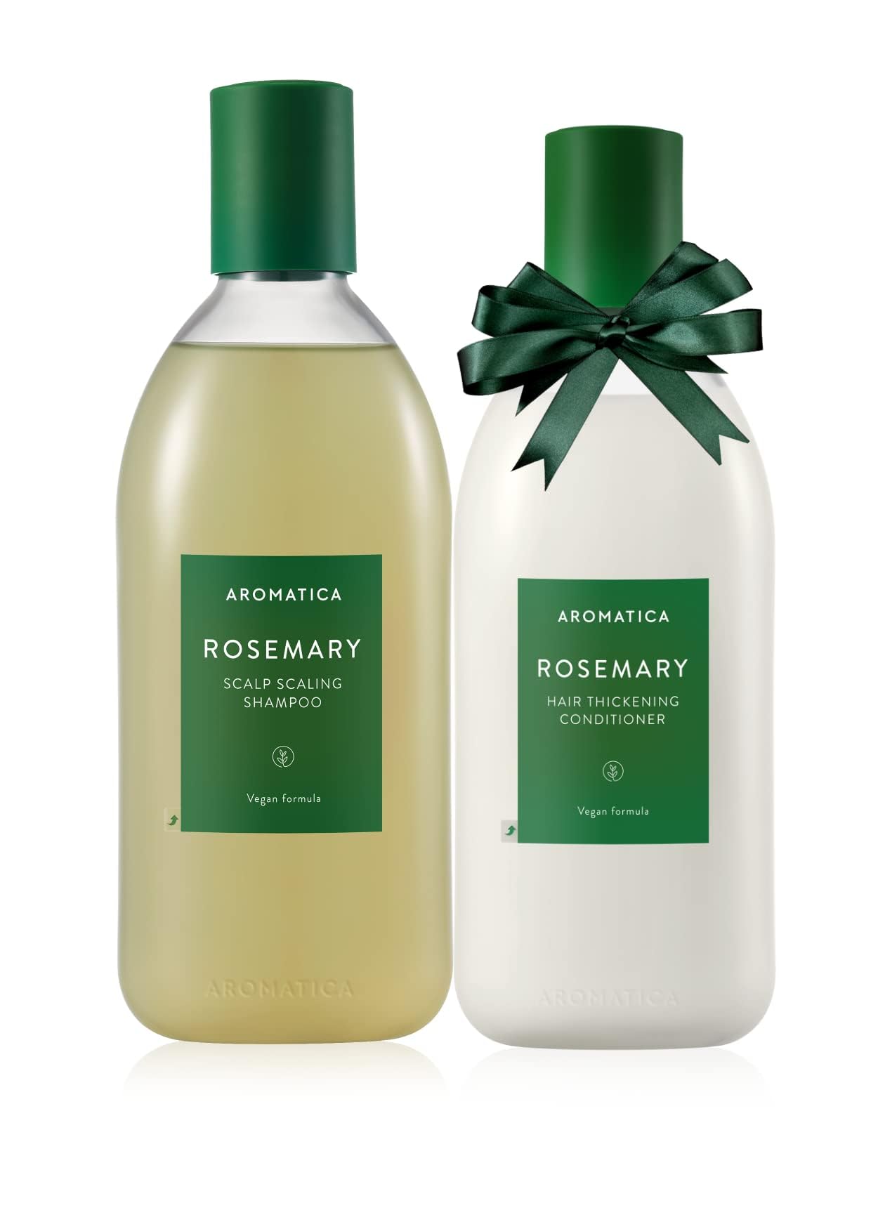 AROMATICA Rosemary Scalp Scaling Shampoo and Conditioner Set 13.53 fl.oz each - Vegan Hair Care Gift Set with Rosemary Oil. Sulf