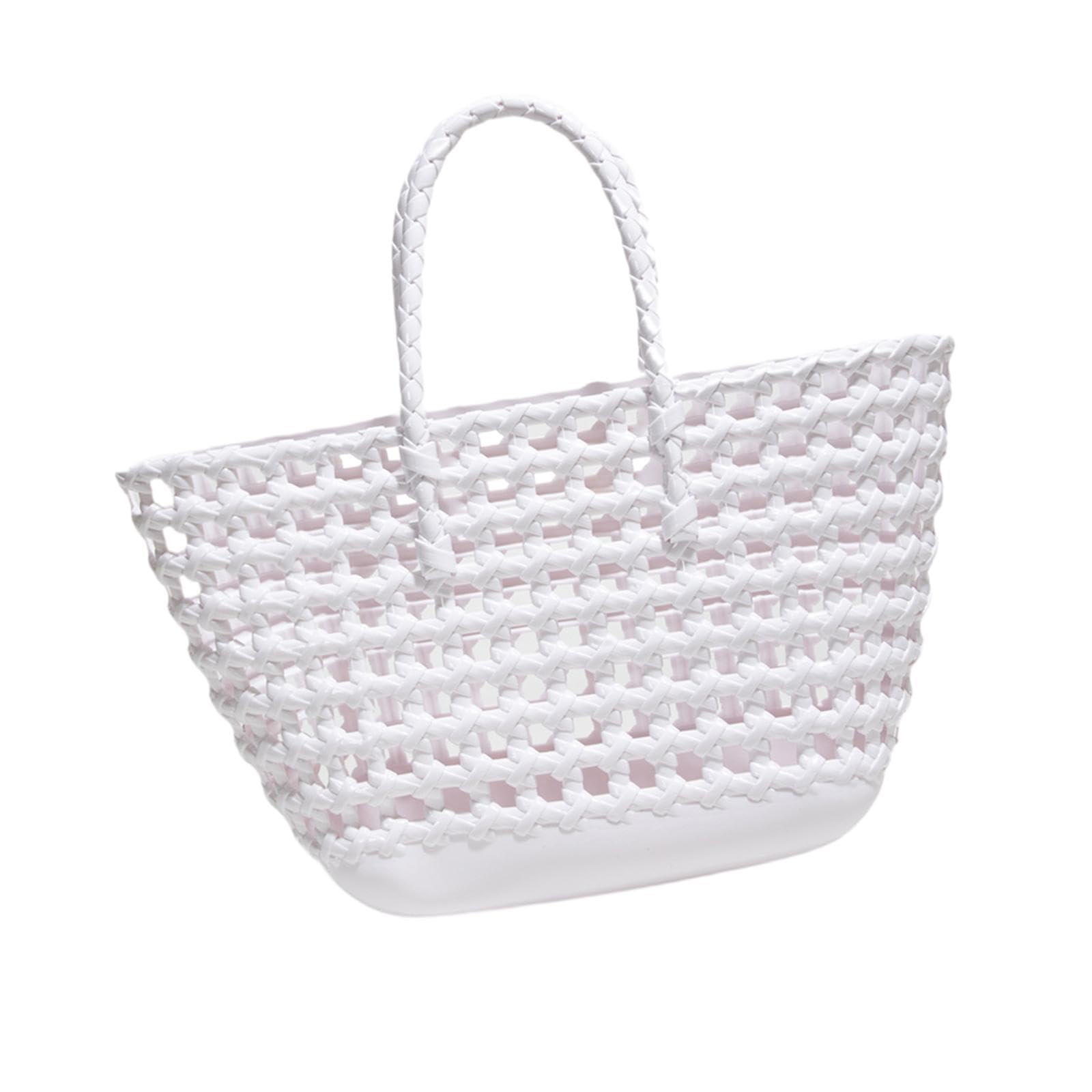 Enakshi Womens Woven Tote Bag Lightweight Summer Beach Handbag For Vacation Shopping White|Clothing, Shoes & Accessories | Women