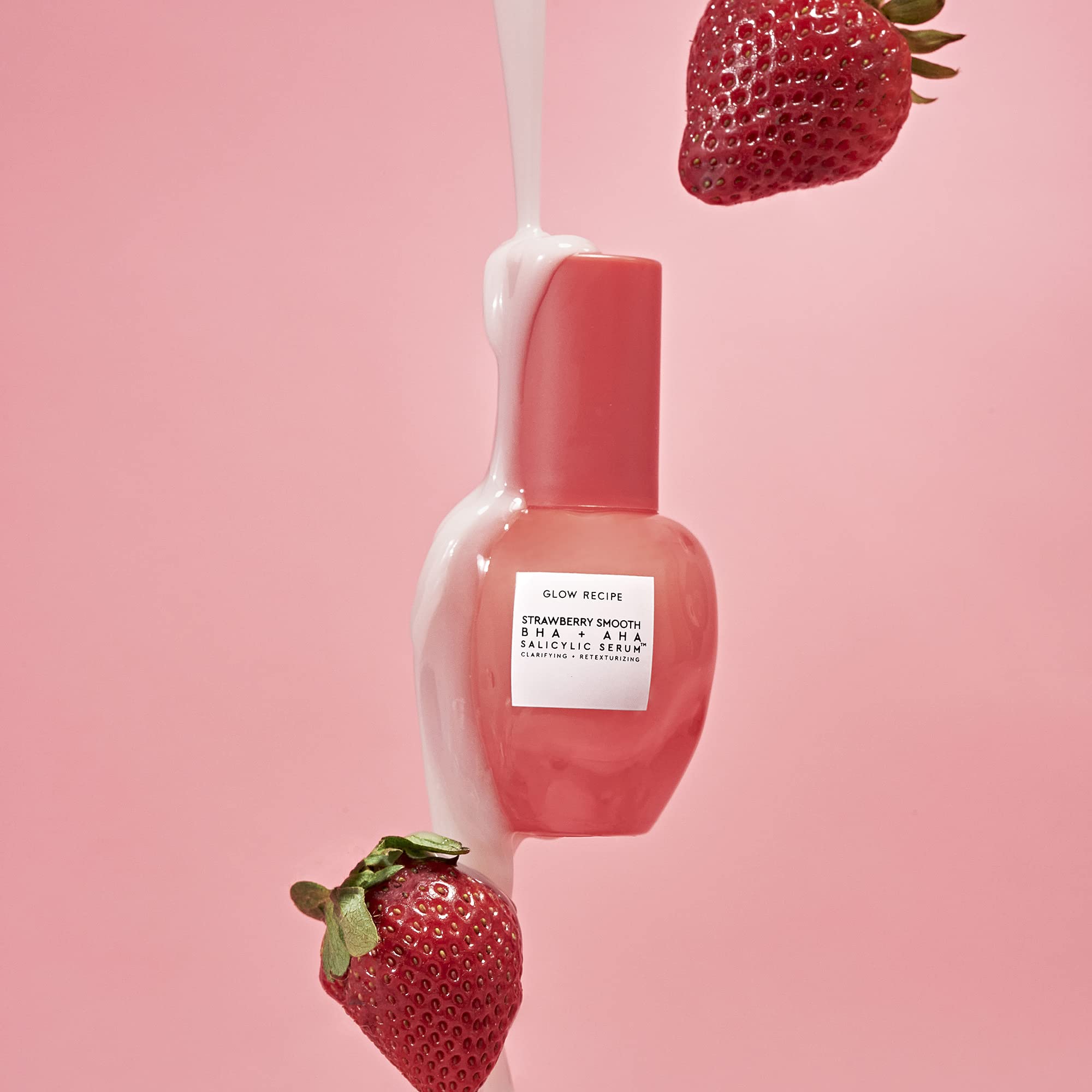 Glow Recipe AHA BHA Salicylic Acid Serum - Strawberry Face Serum, Pore Minimizer & Facial Exfoliant with Hyaluronic Acid & Azela