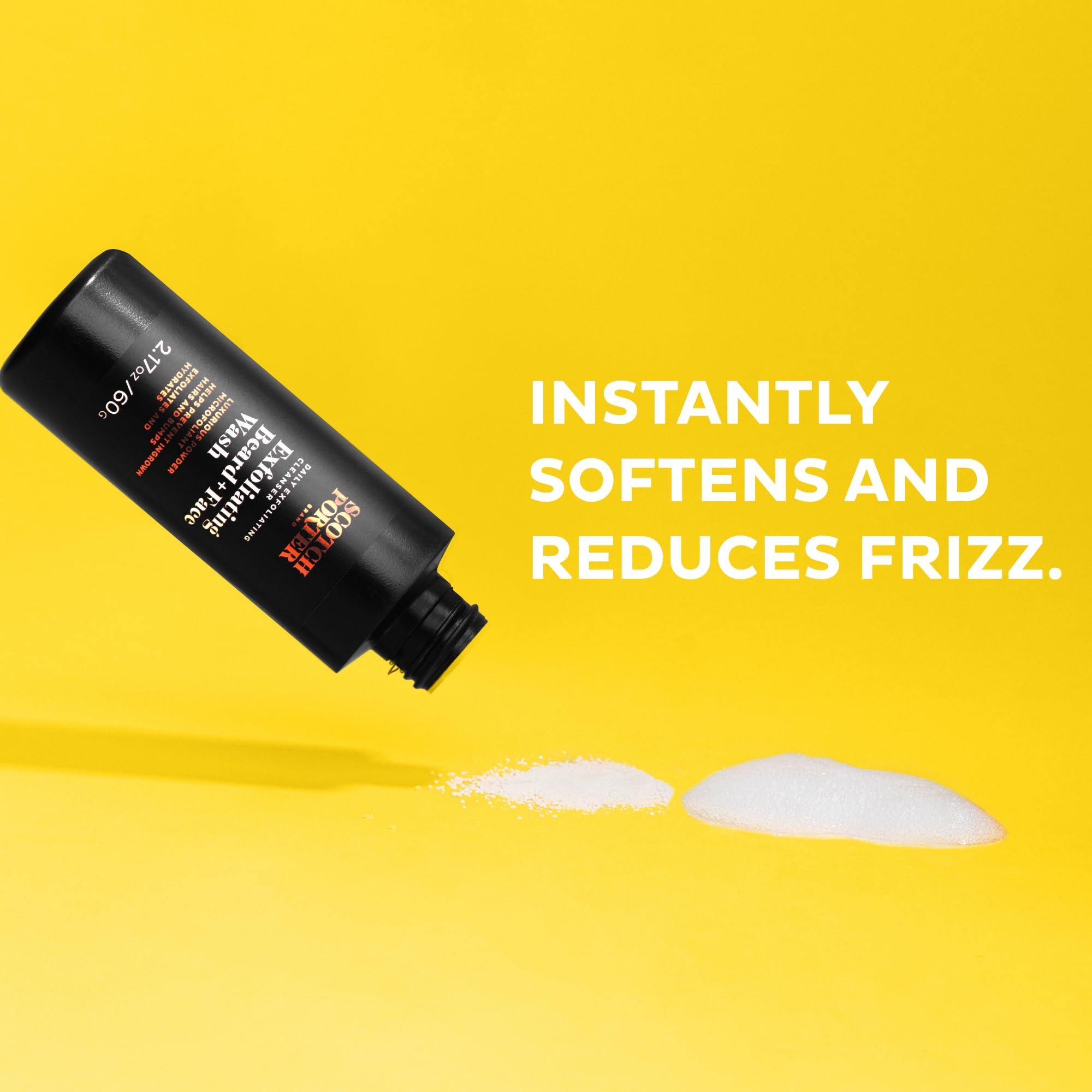 Scotch Porter Exfoliating Beard Wash & Face Cleanser For Men, Travel Friendly | Formulated With Non-Toxic Ingredients, Free Of P