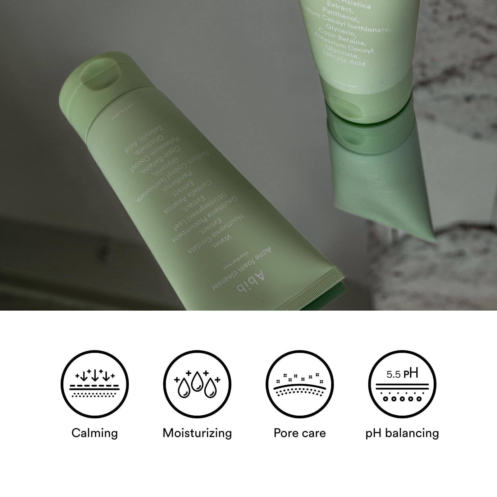 Abib Acne Foam Cleanser Heartleaf Foam 5.07 Fl Oz / 150 Ml I Hydrating Mild Acidic Daily Facial Cleanser, Panthenol B5 Soothing